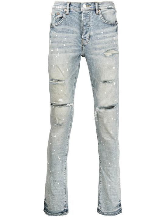 P001 light indigo paint pants