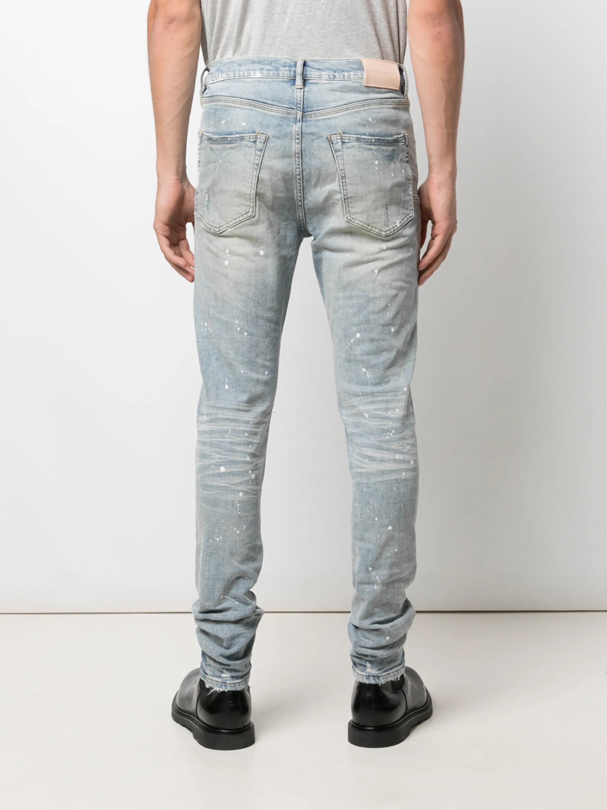 P001 light indigo paint pants