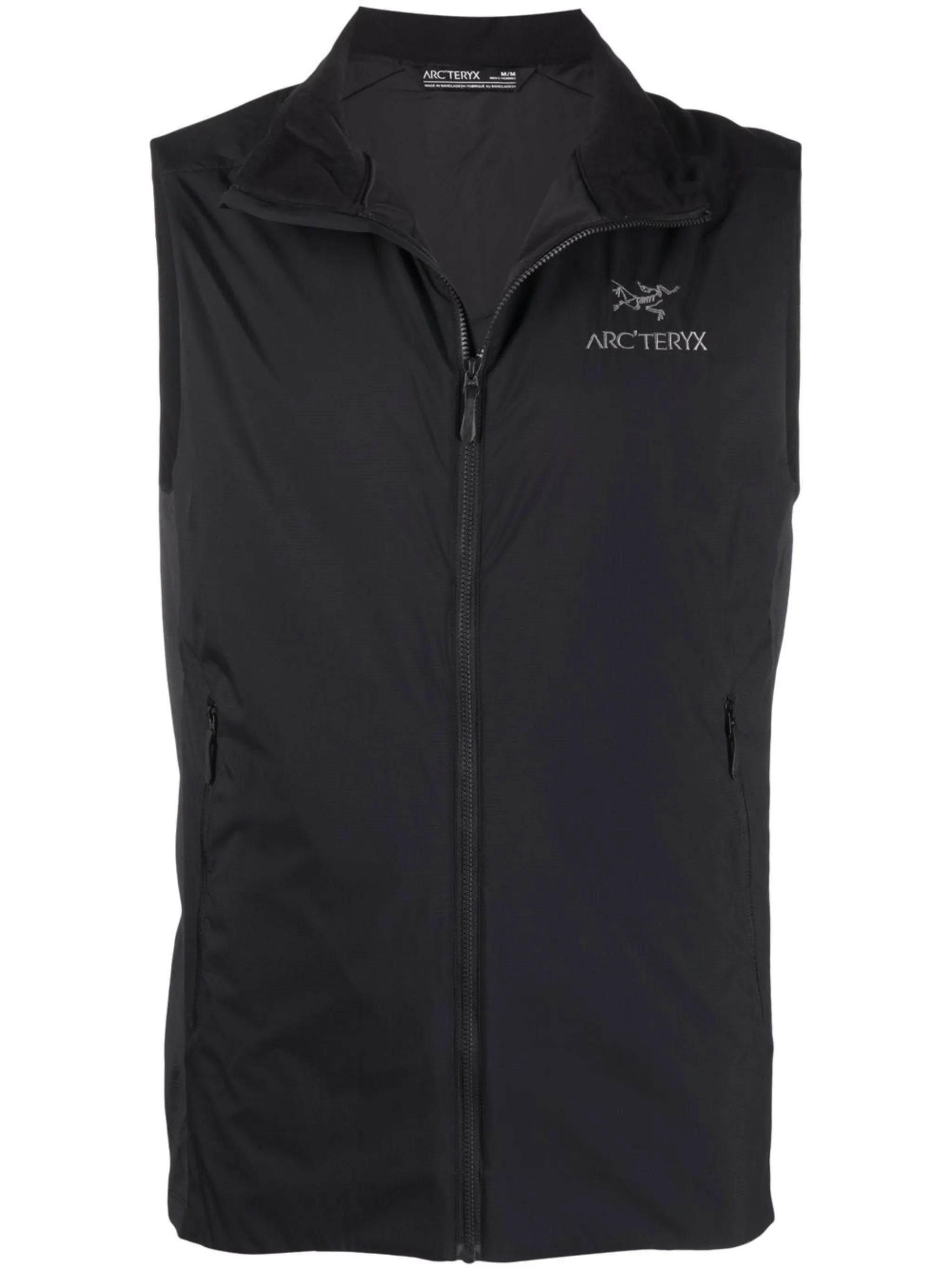logo-detail zip-up gilet