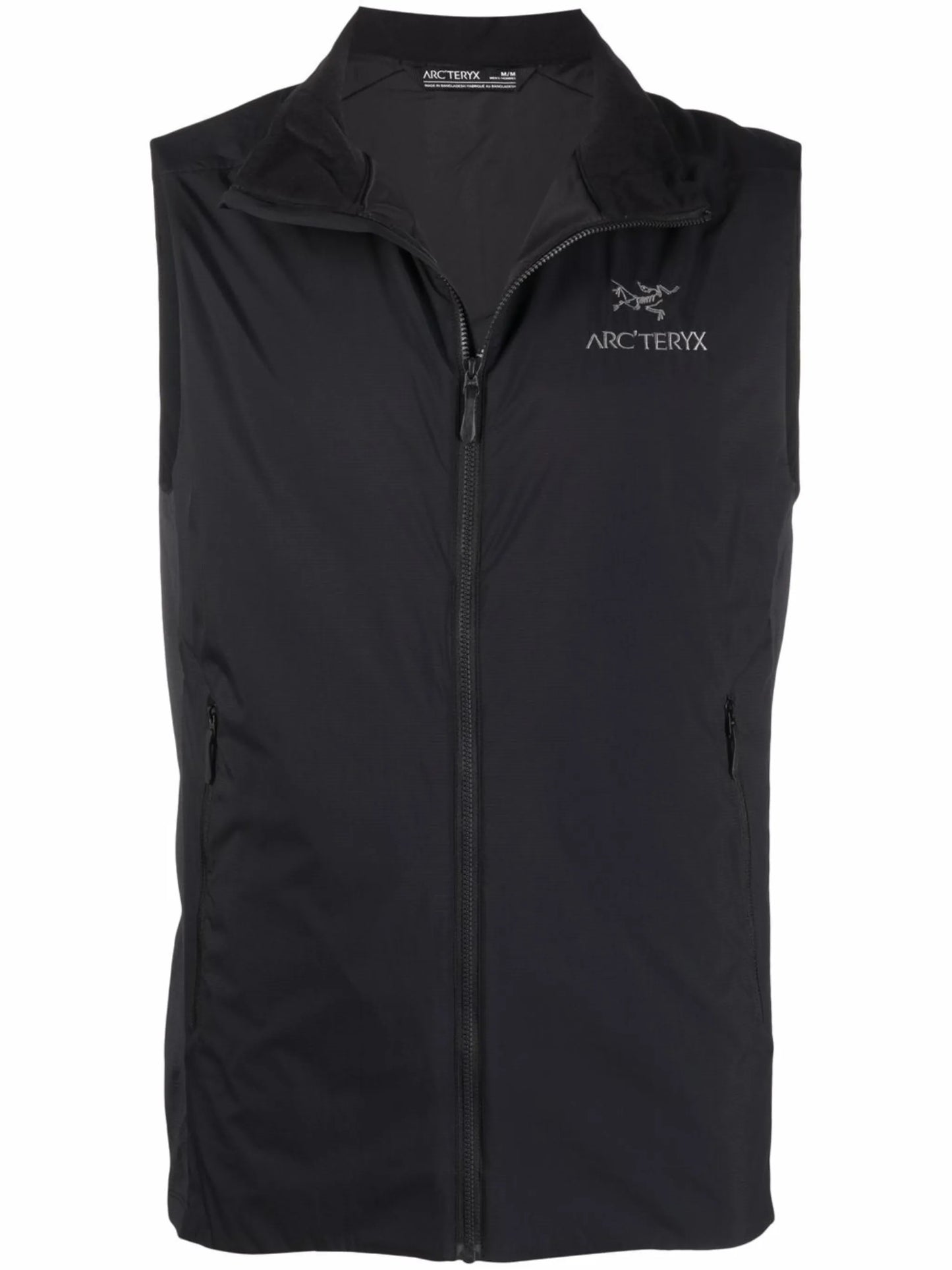 logo-detail zip-up gilet