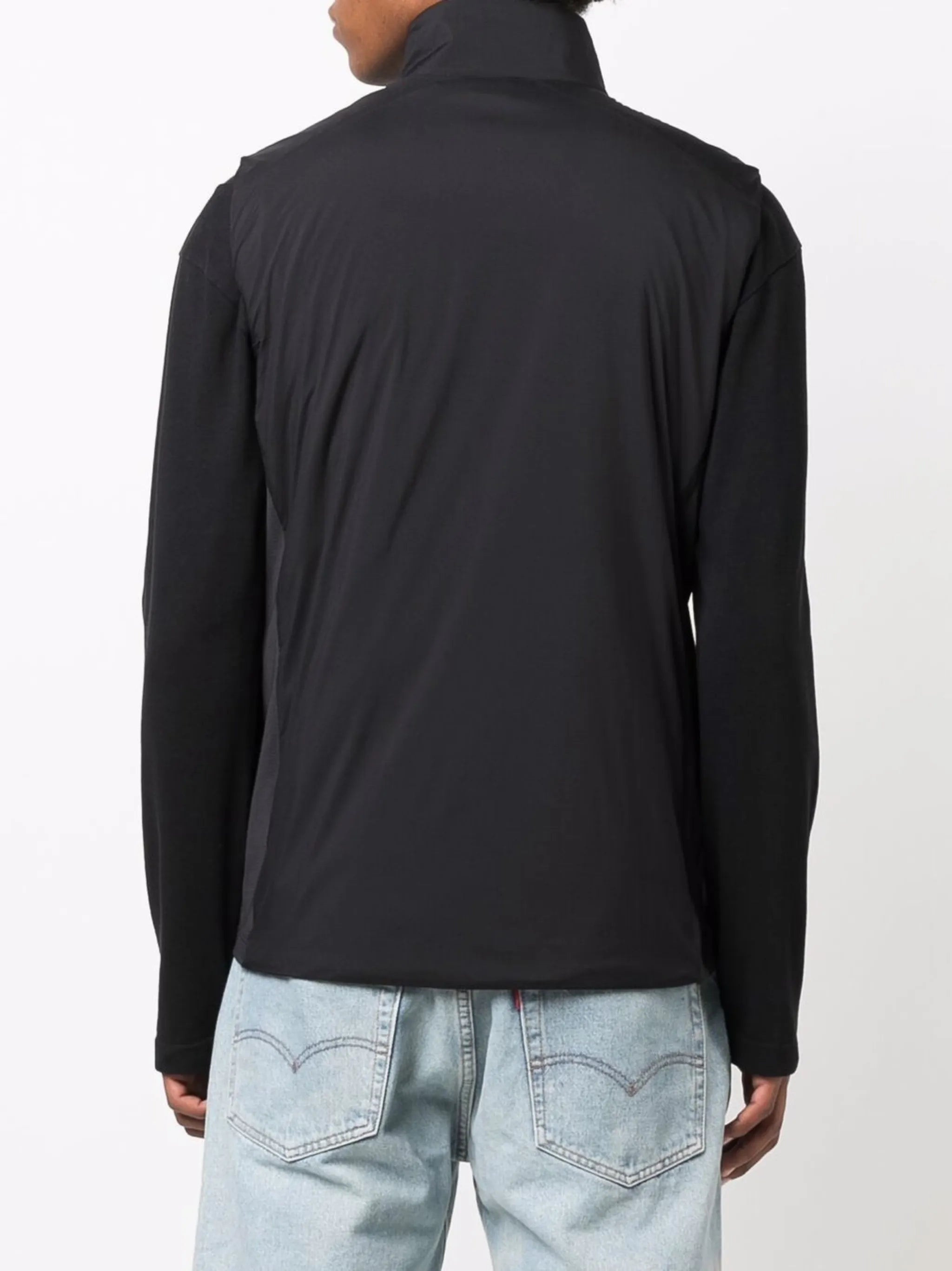logo-detail zip-up gilet