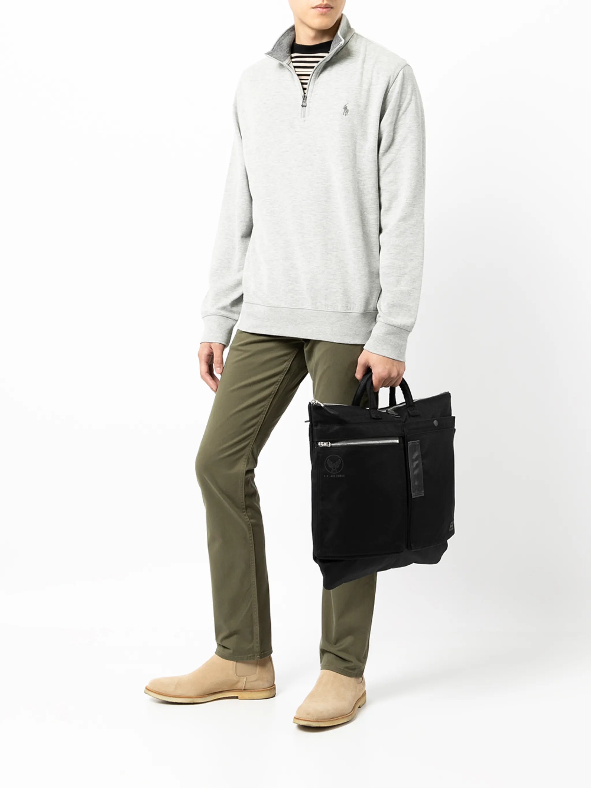 embroidered logo sweatshirt