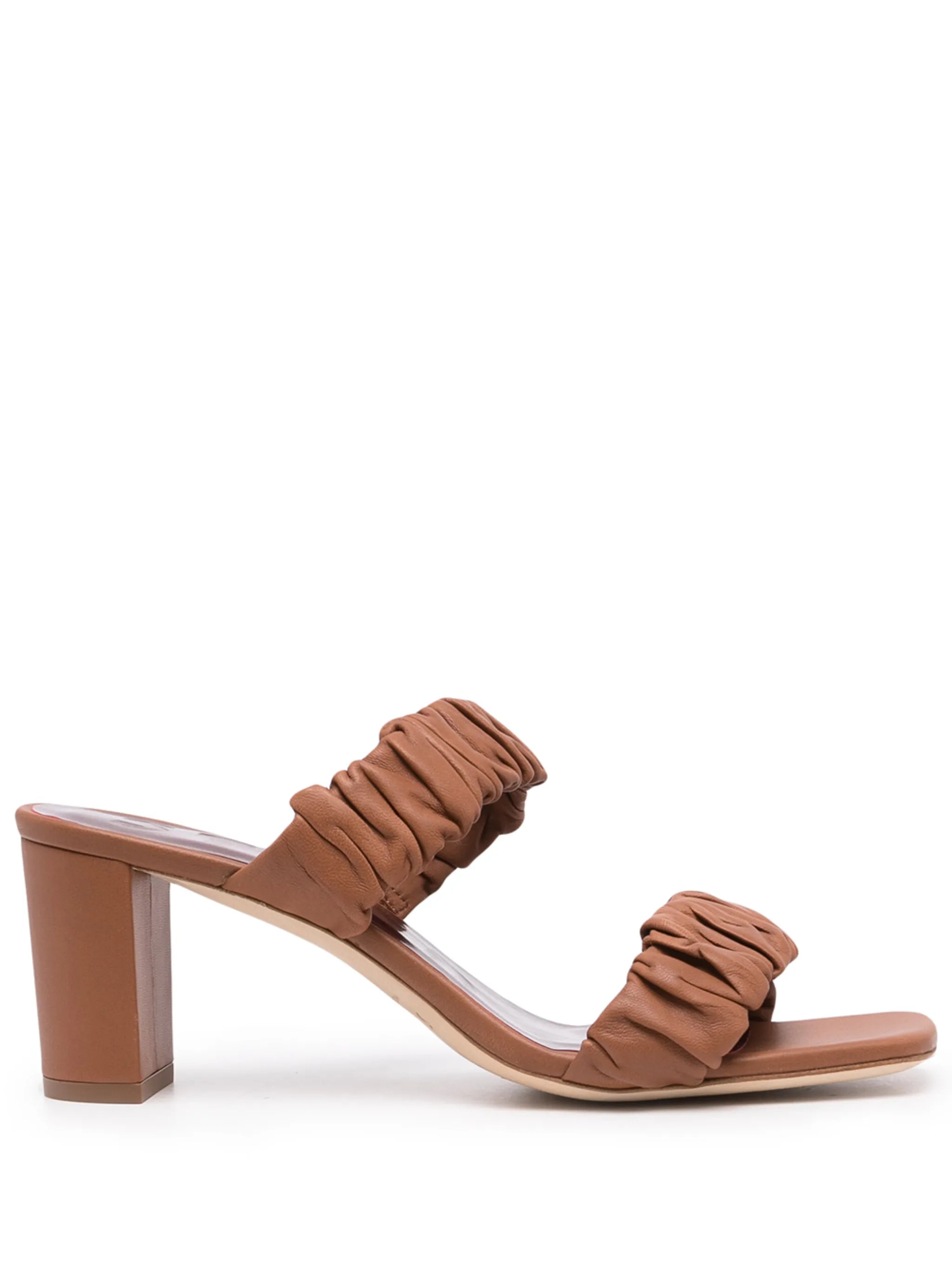Frankie ruched-strap sandals