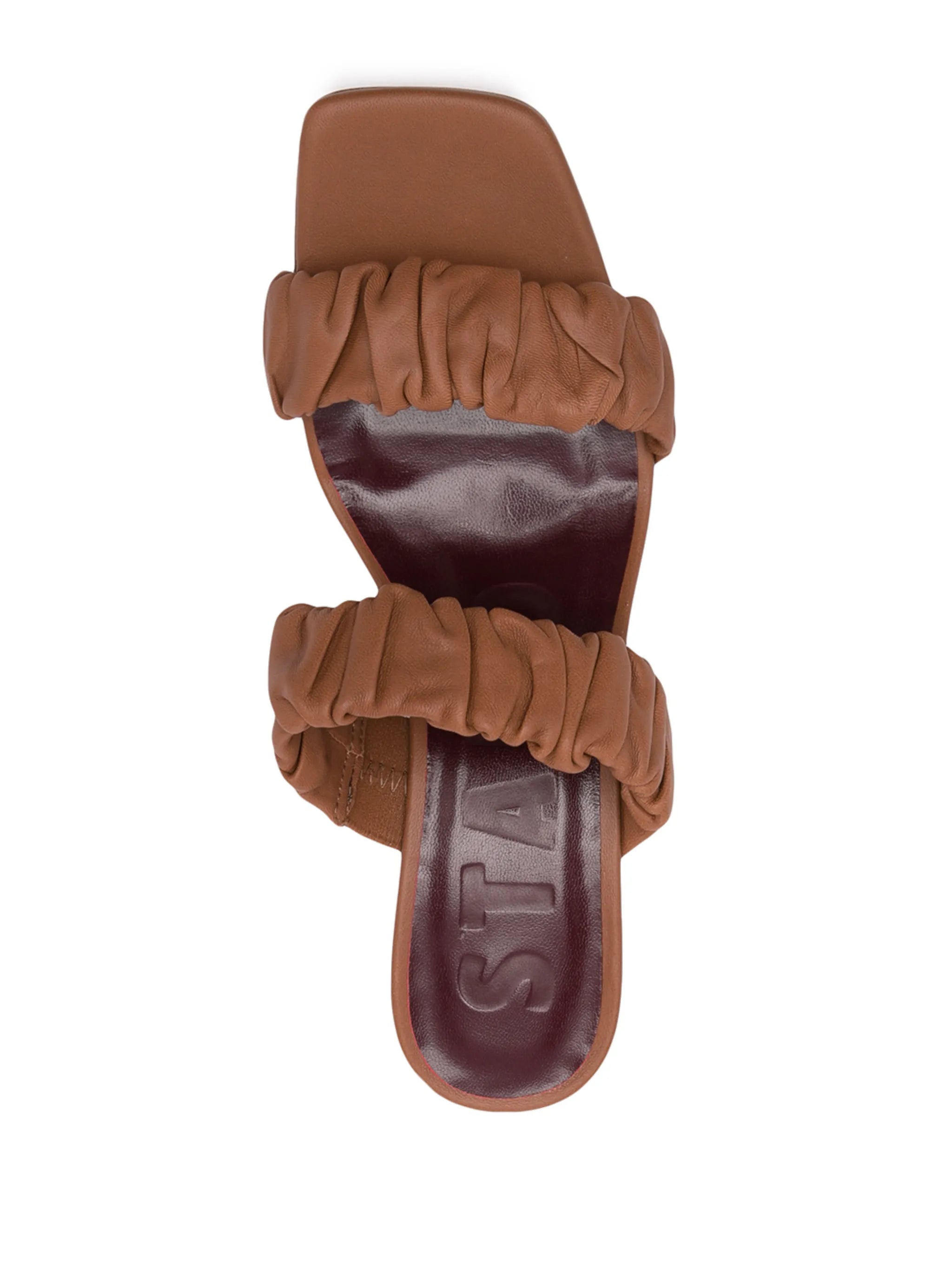 Frankie ruched-strap sandals