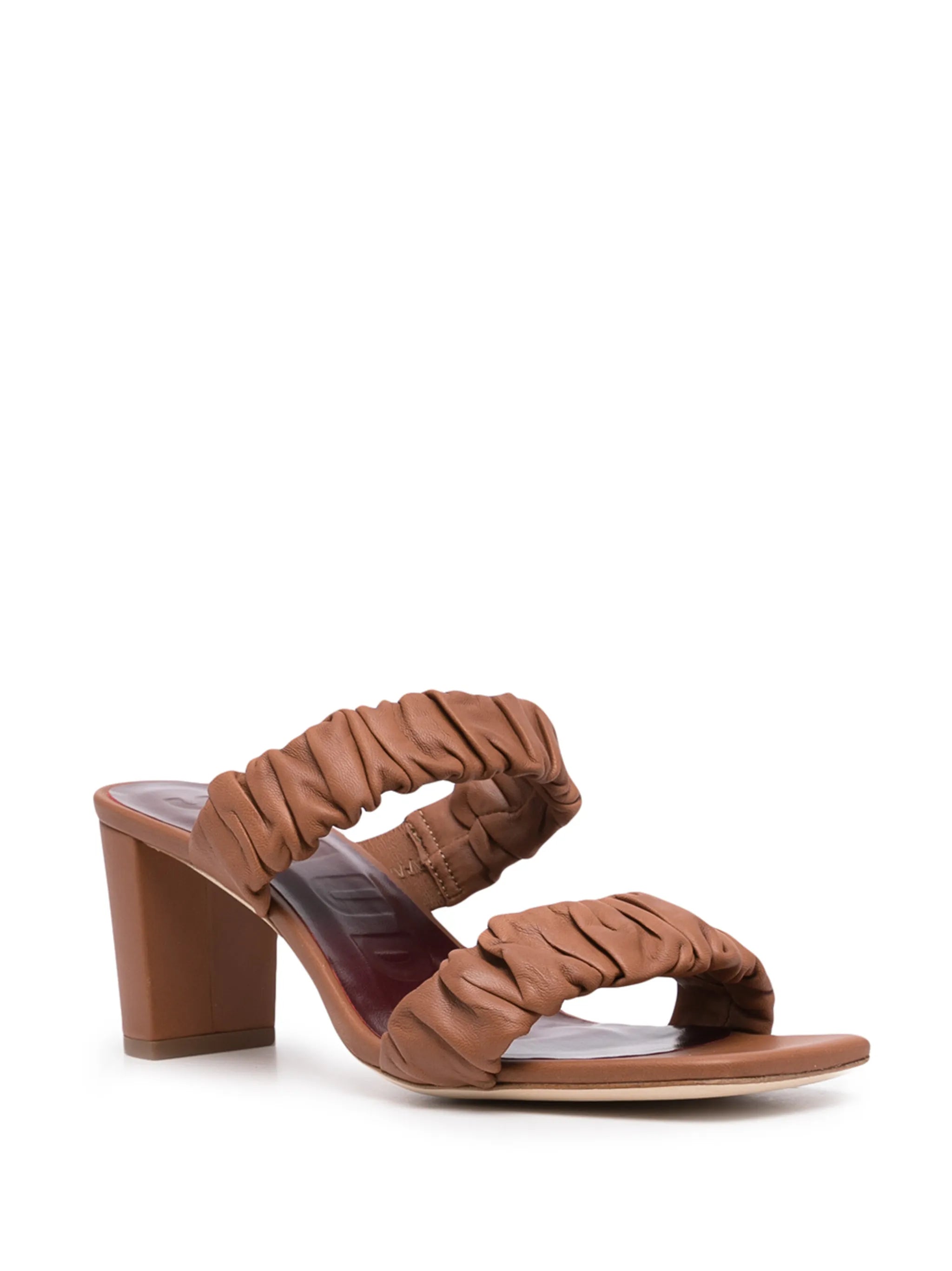Frankie ruched-strap sandals
