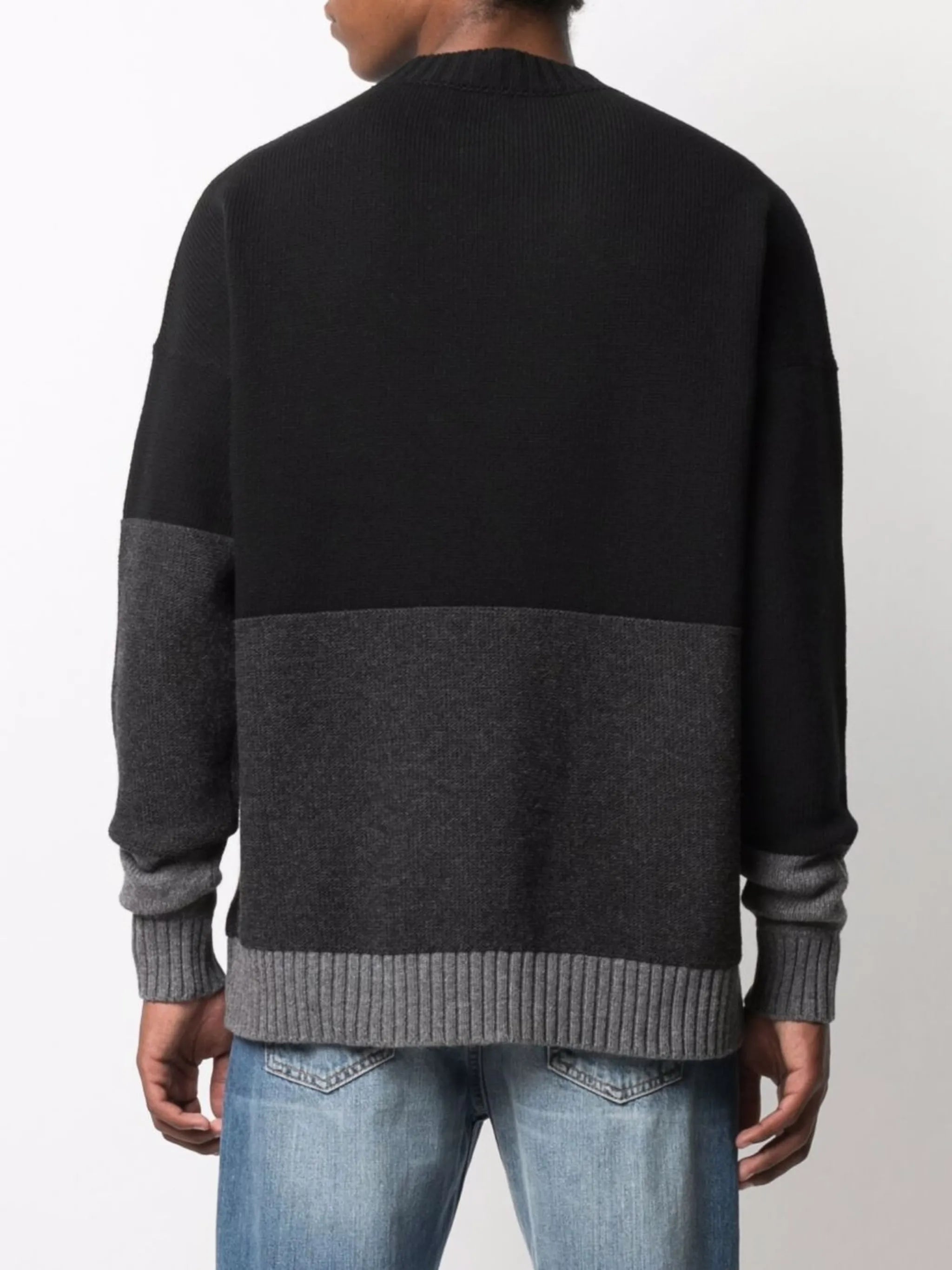 intarsia-logo wool jumper