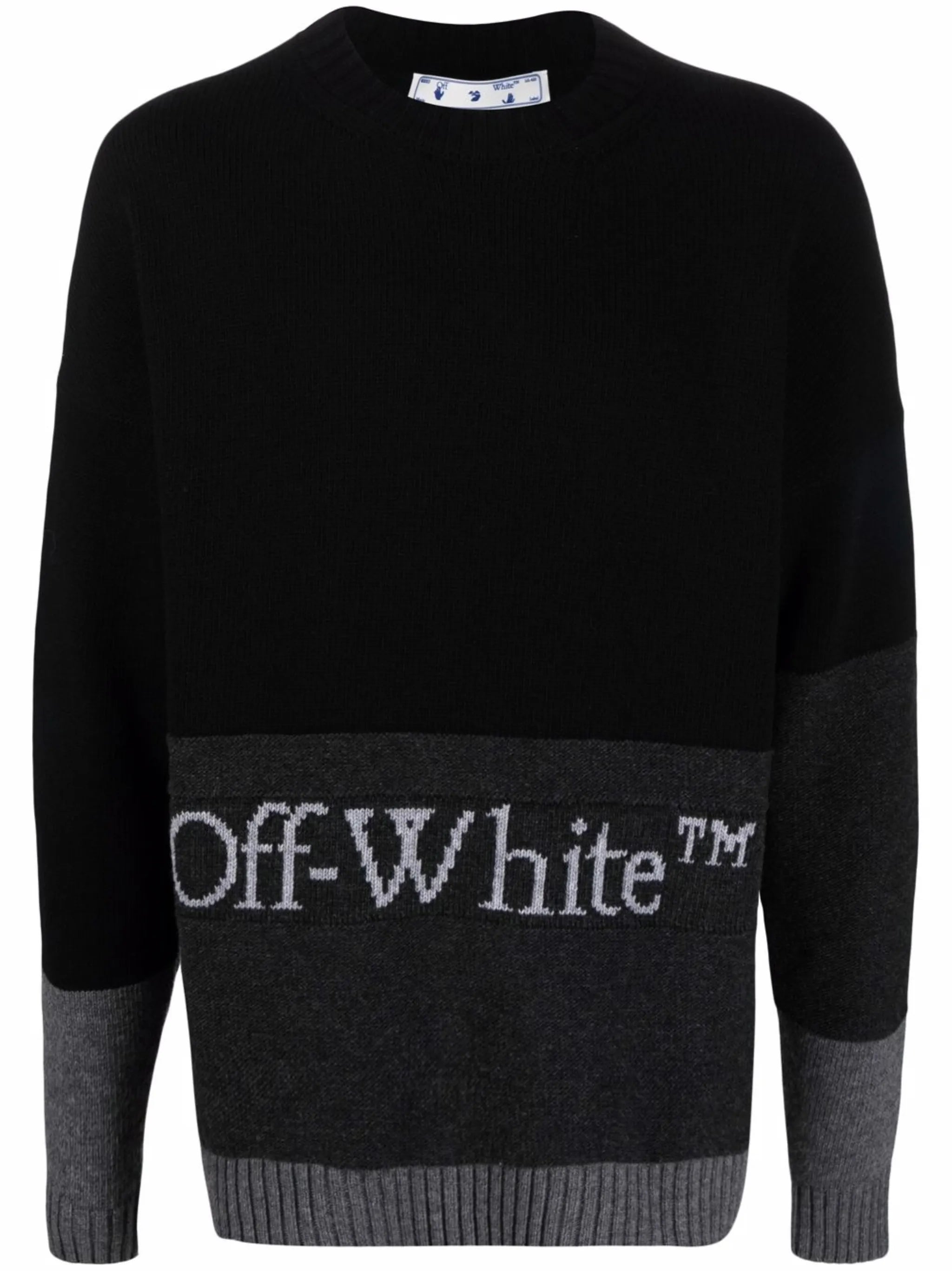 intarsia-logo wool jumper