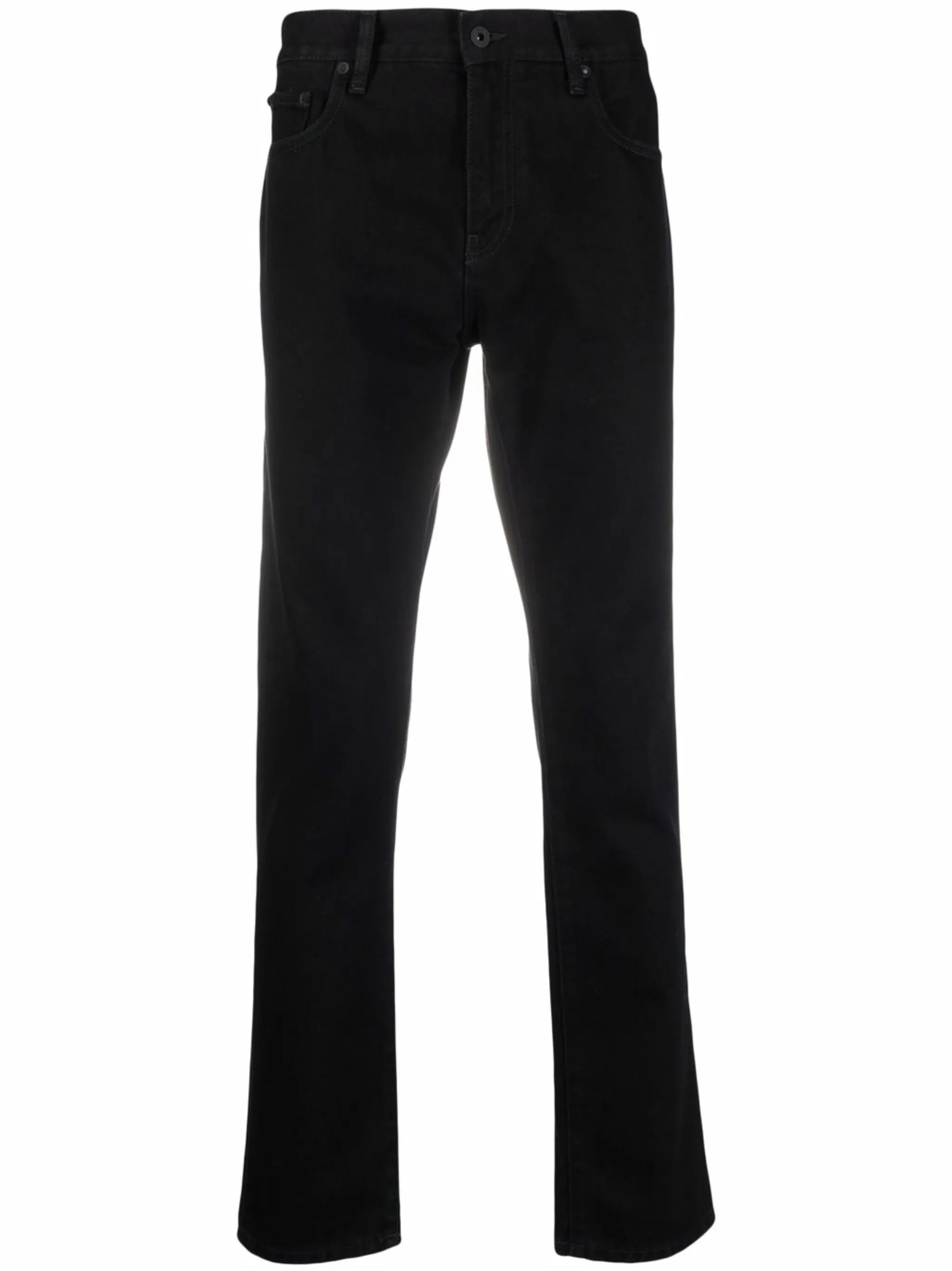 Diag-stripe skinny jeans