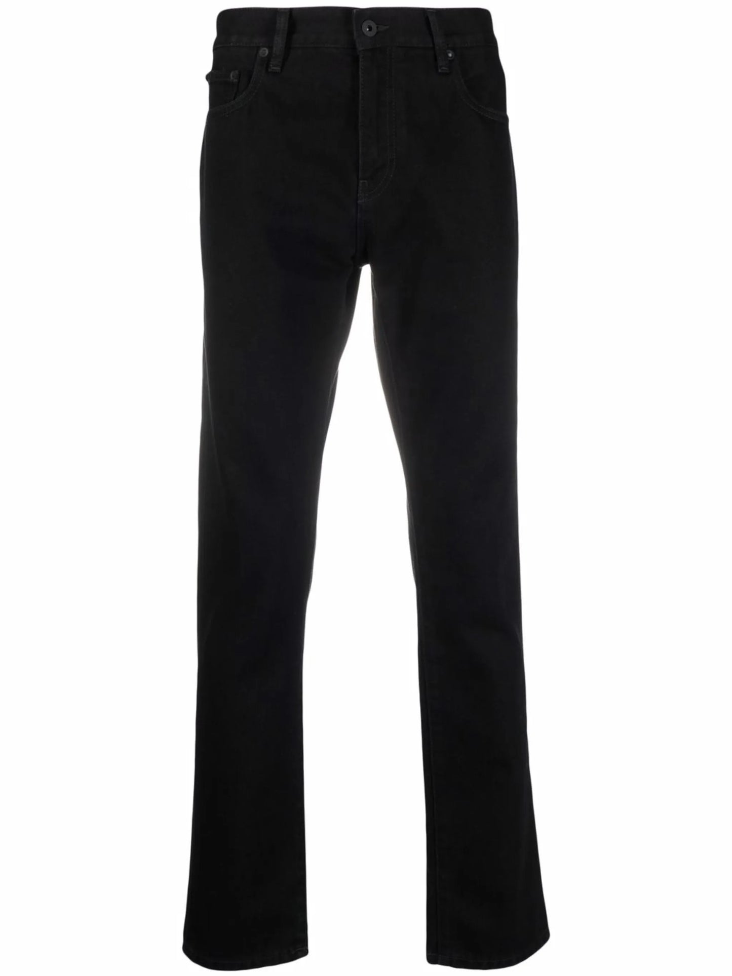 Diag-stripe skinny jeans
