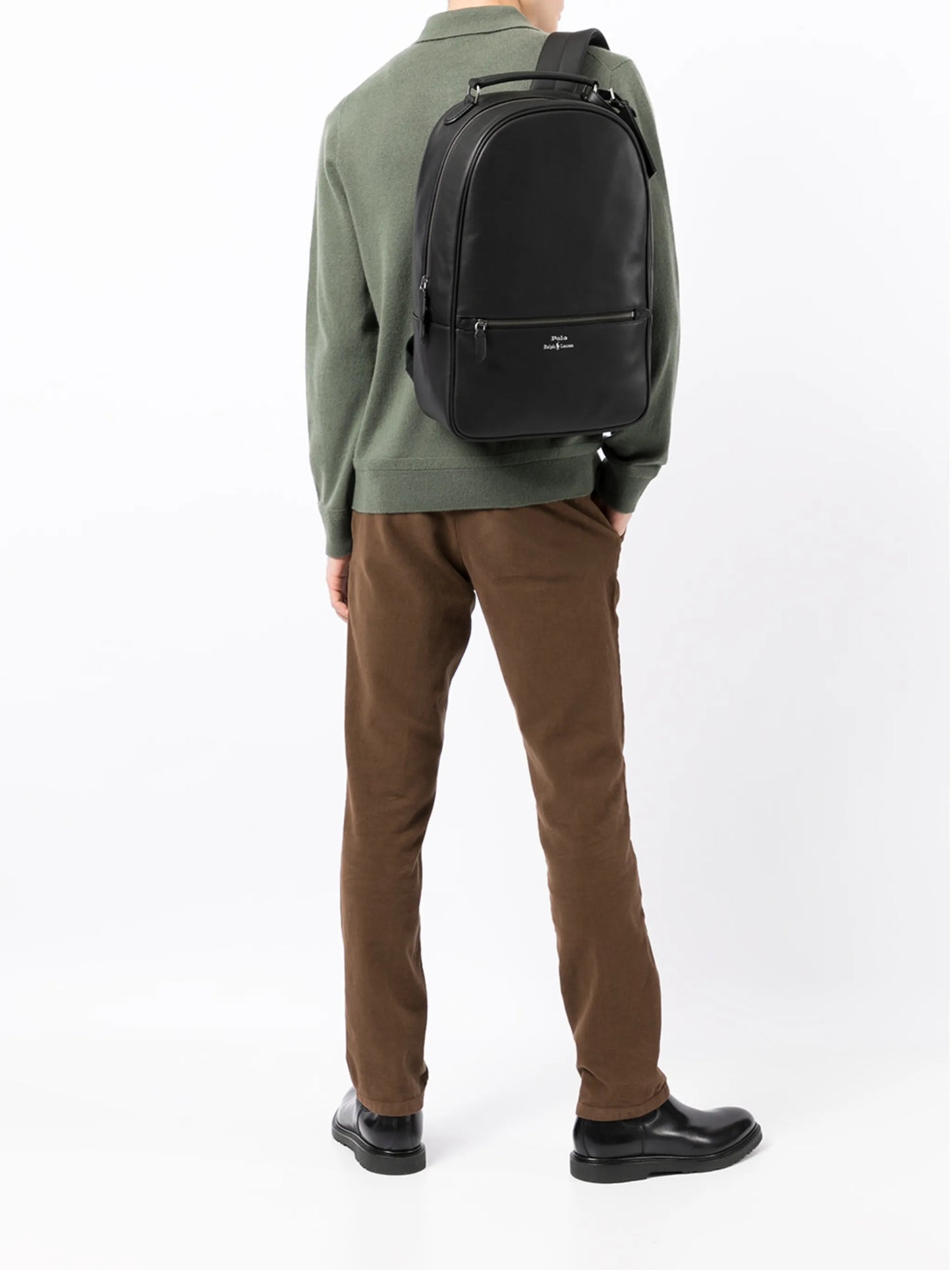 smooth leather backpack