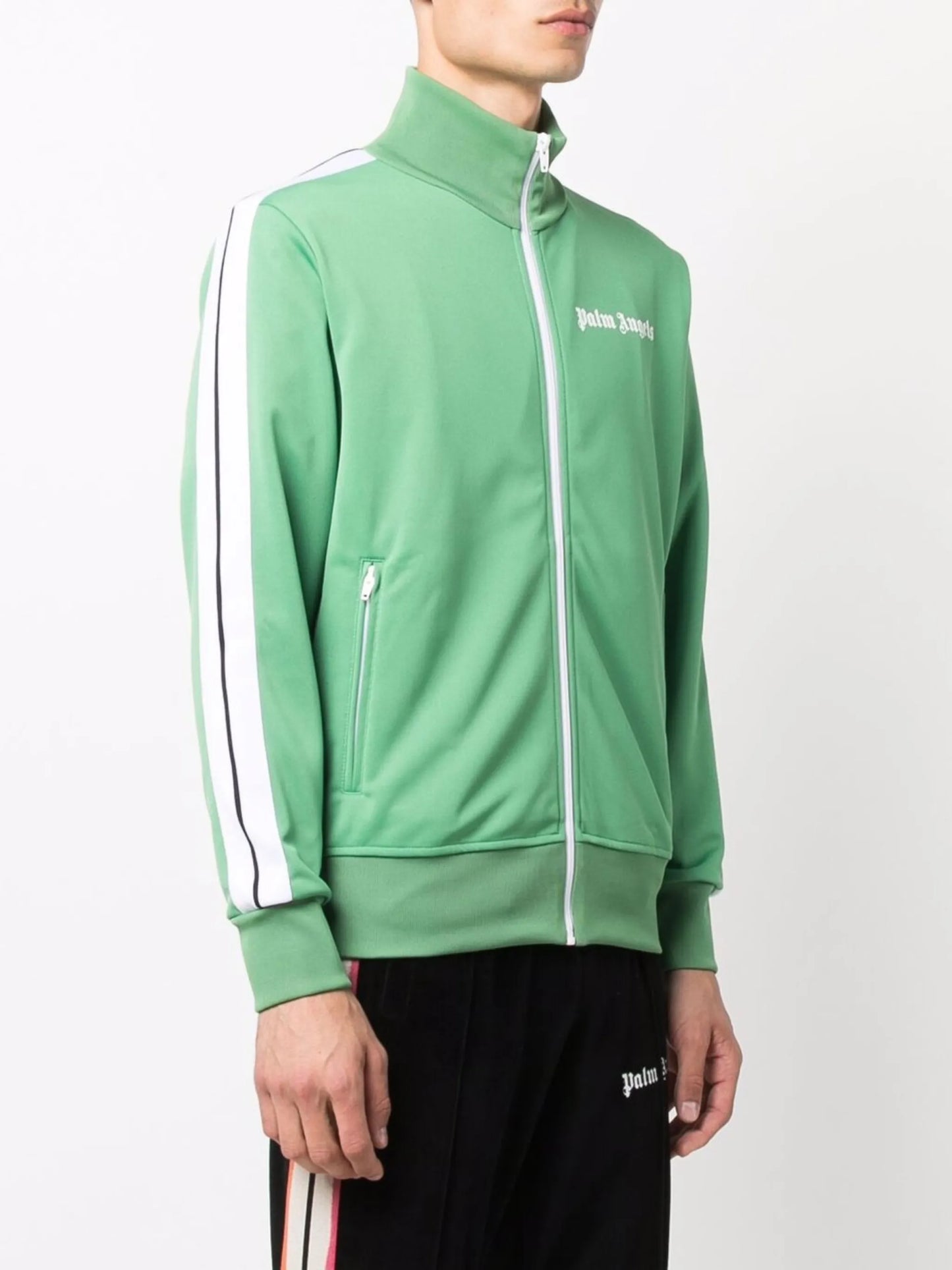 logo-print zip-front track jacket