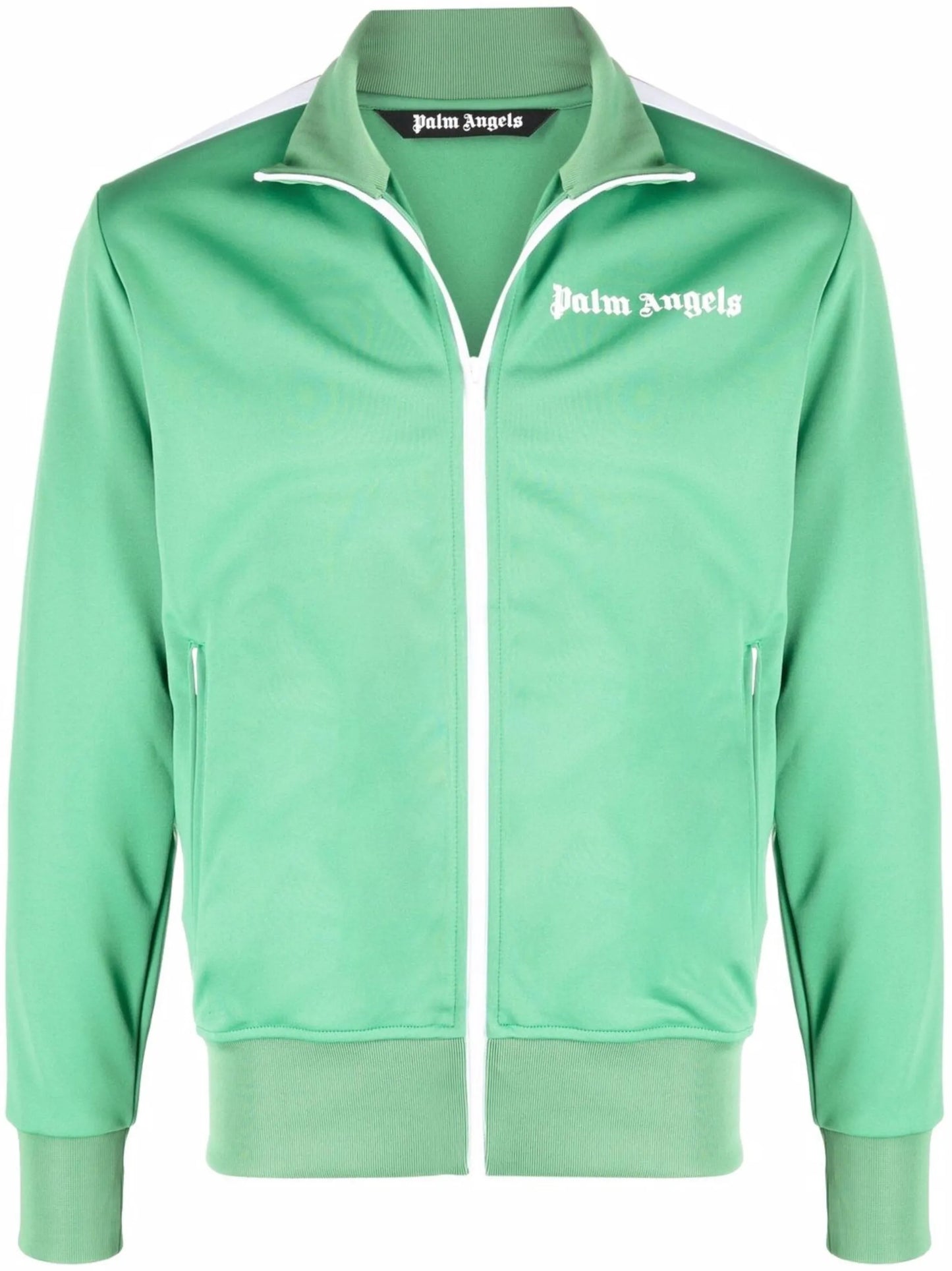 logo-print zip-front track jacket