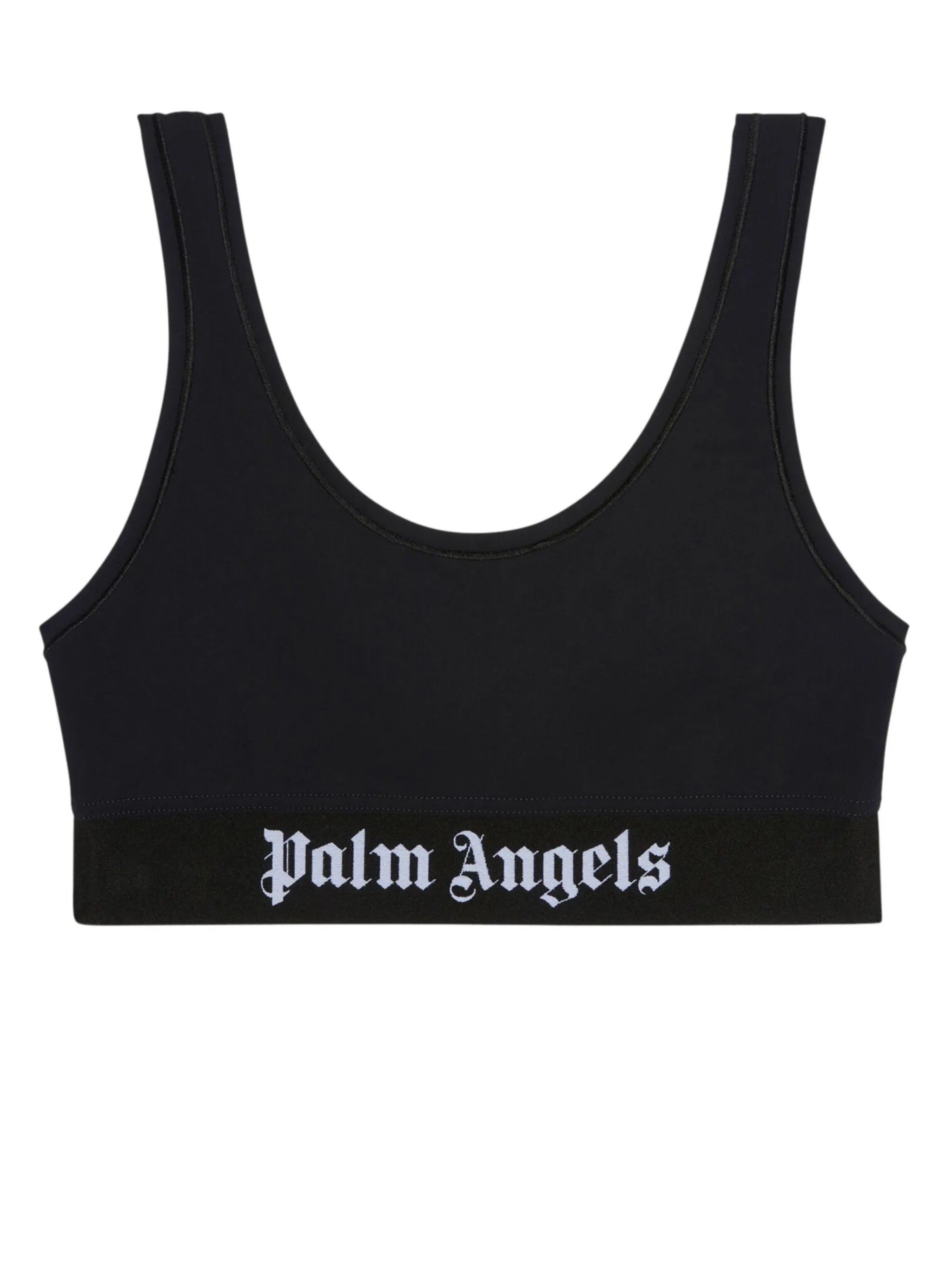 logo print sports bra