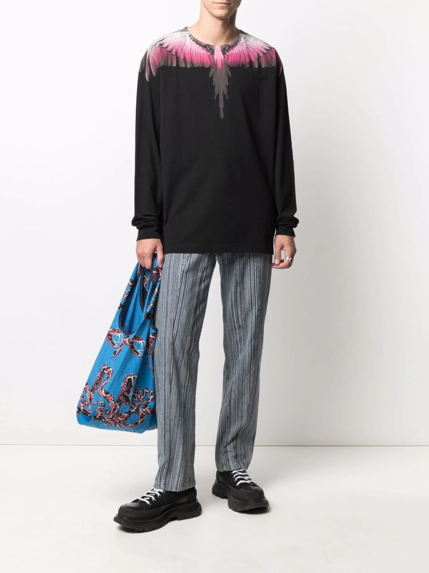 Wings-print cotton sweatshirt