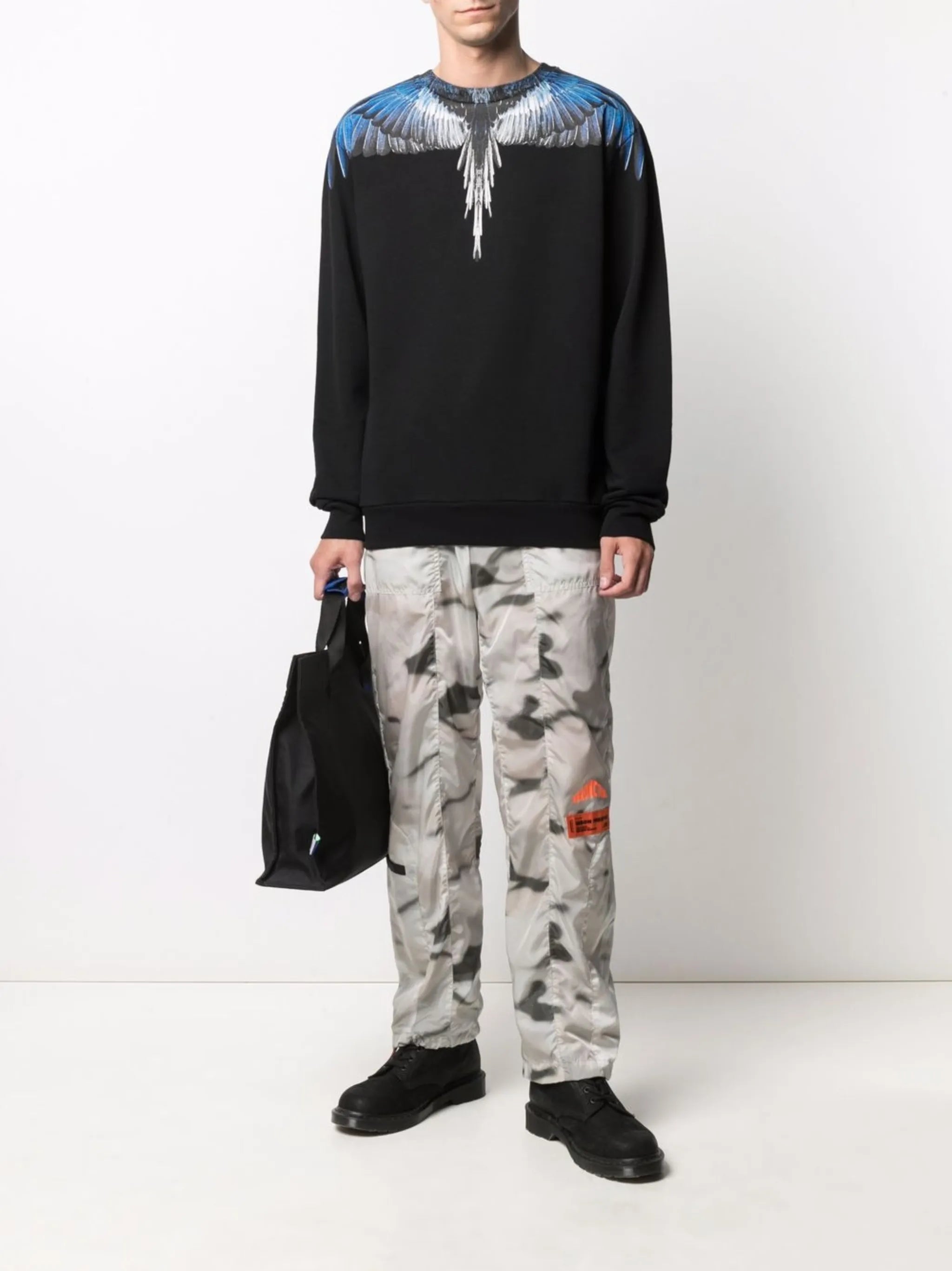 Wings-print cotton sweatshirt