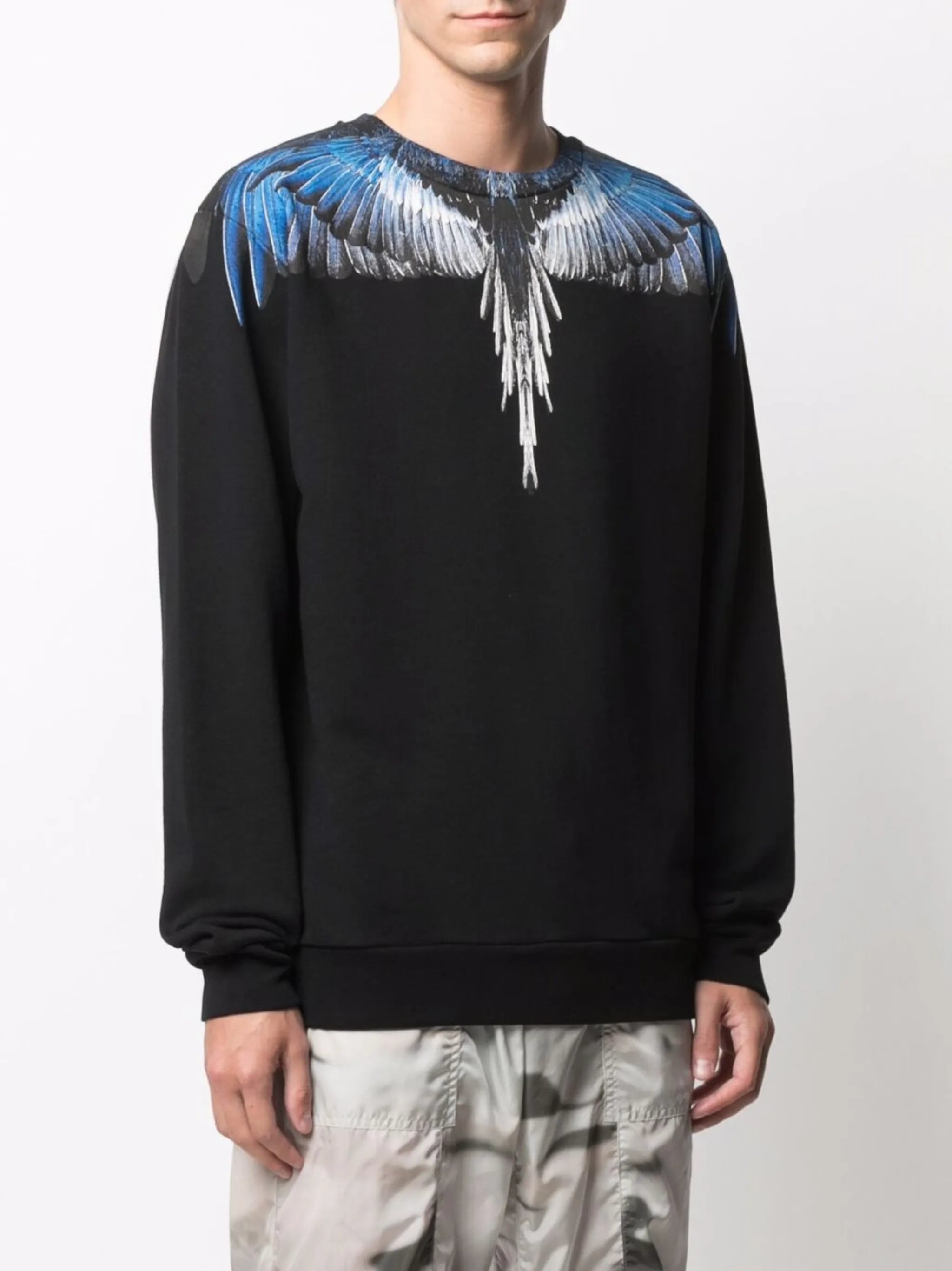 Wings-print cotton sweatshirt