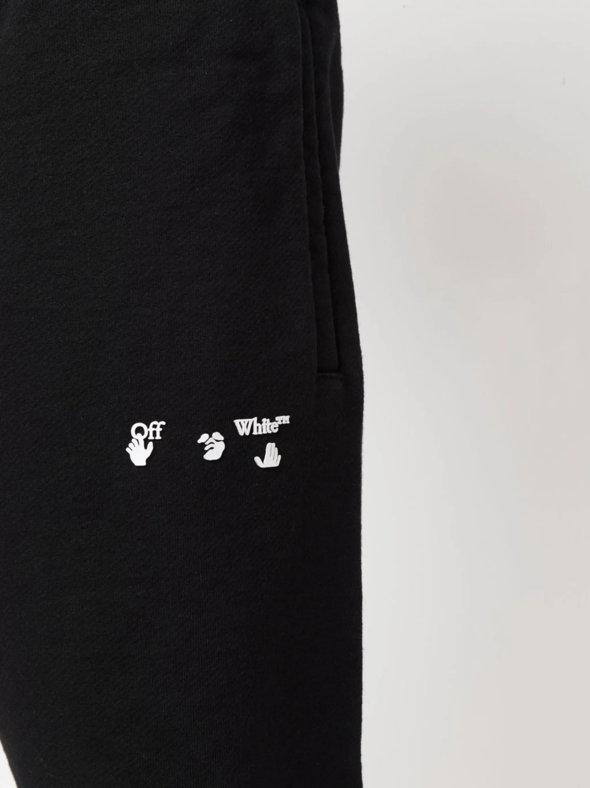 raw-cut hem track shorts