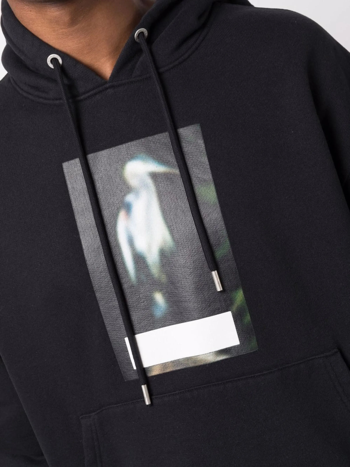 Censored heron-print hoodie