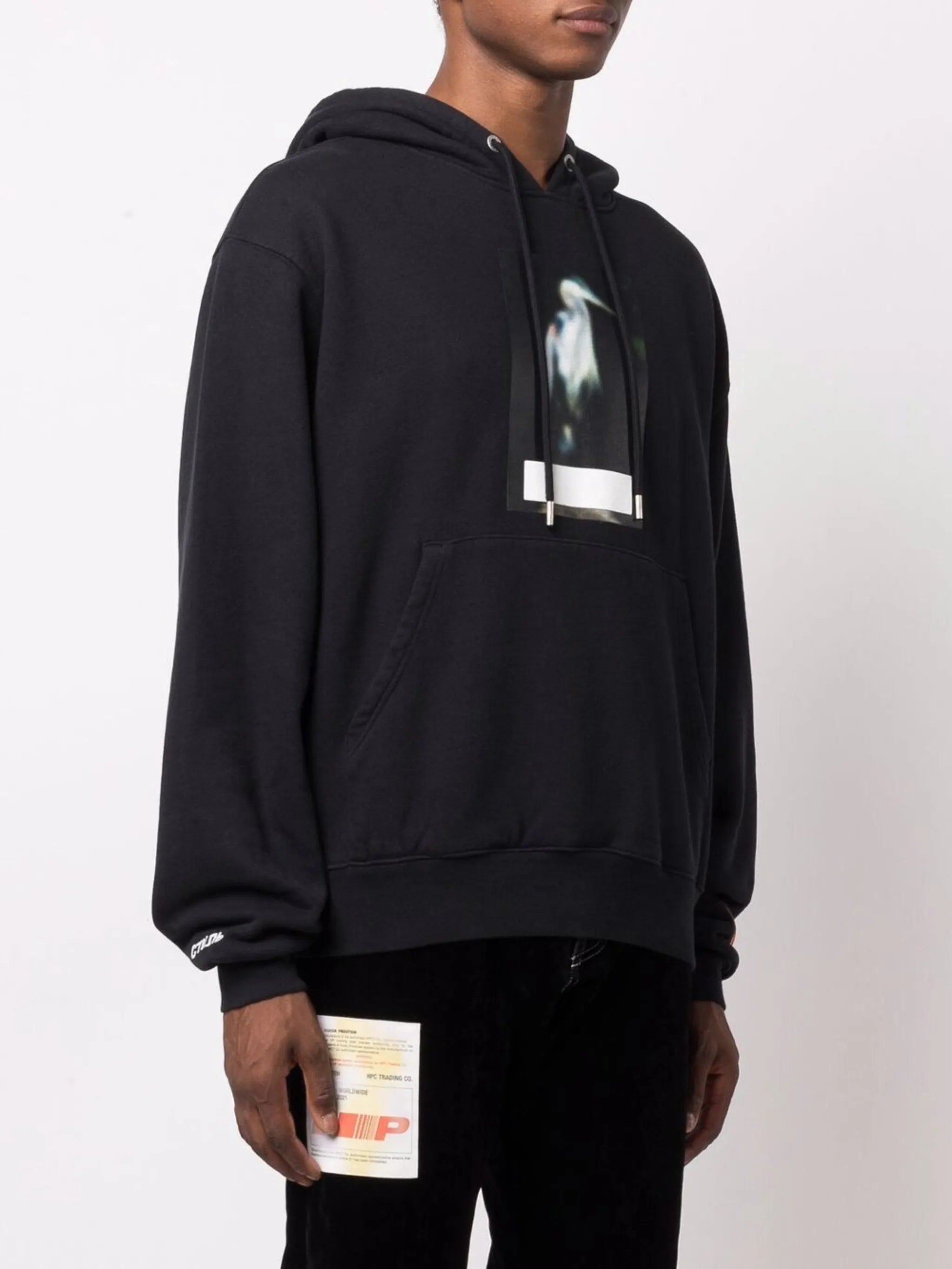 Censored heron-print hoodie