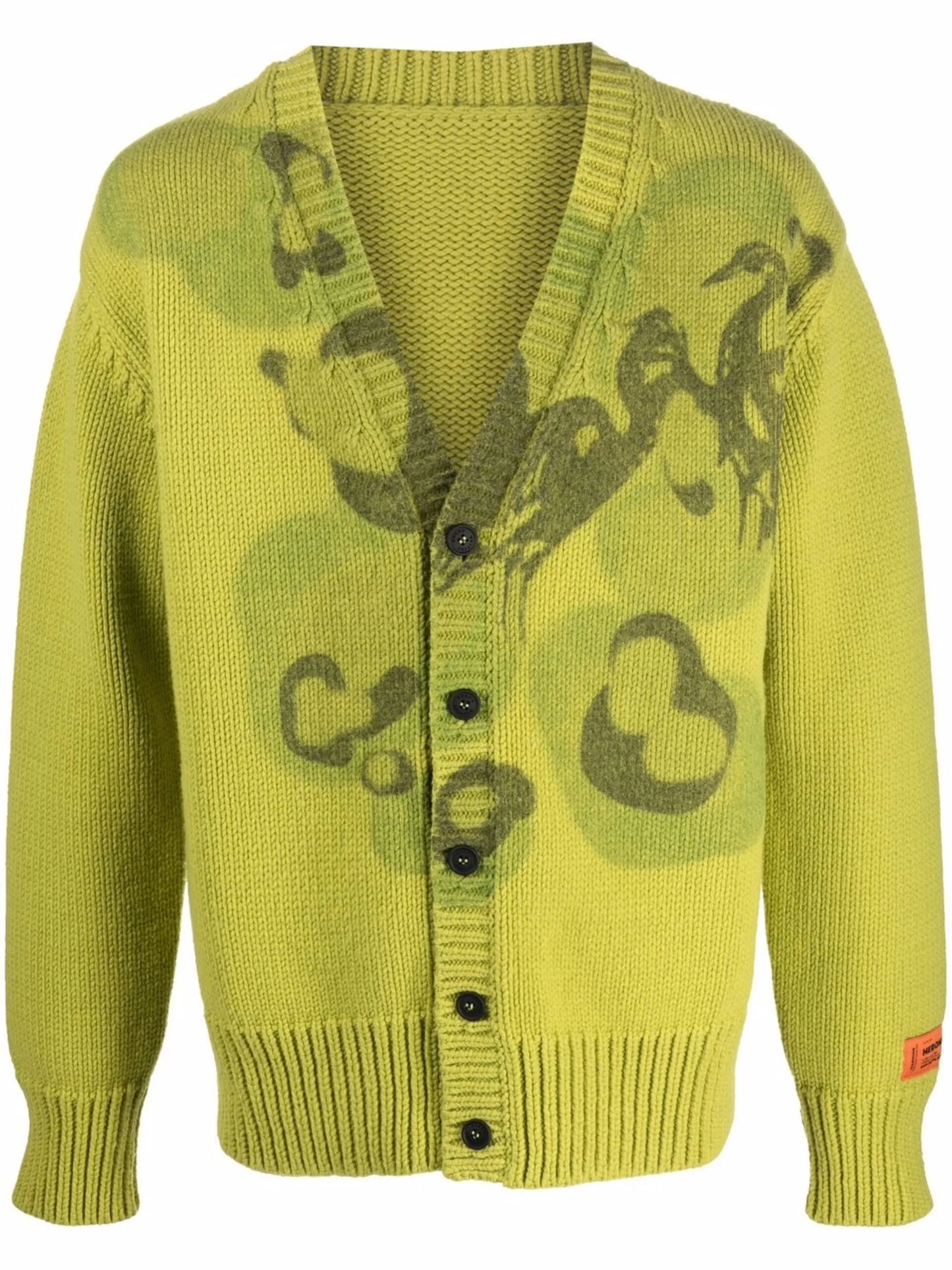 camouflage pattern knitted cardigan