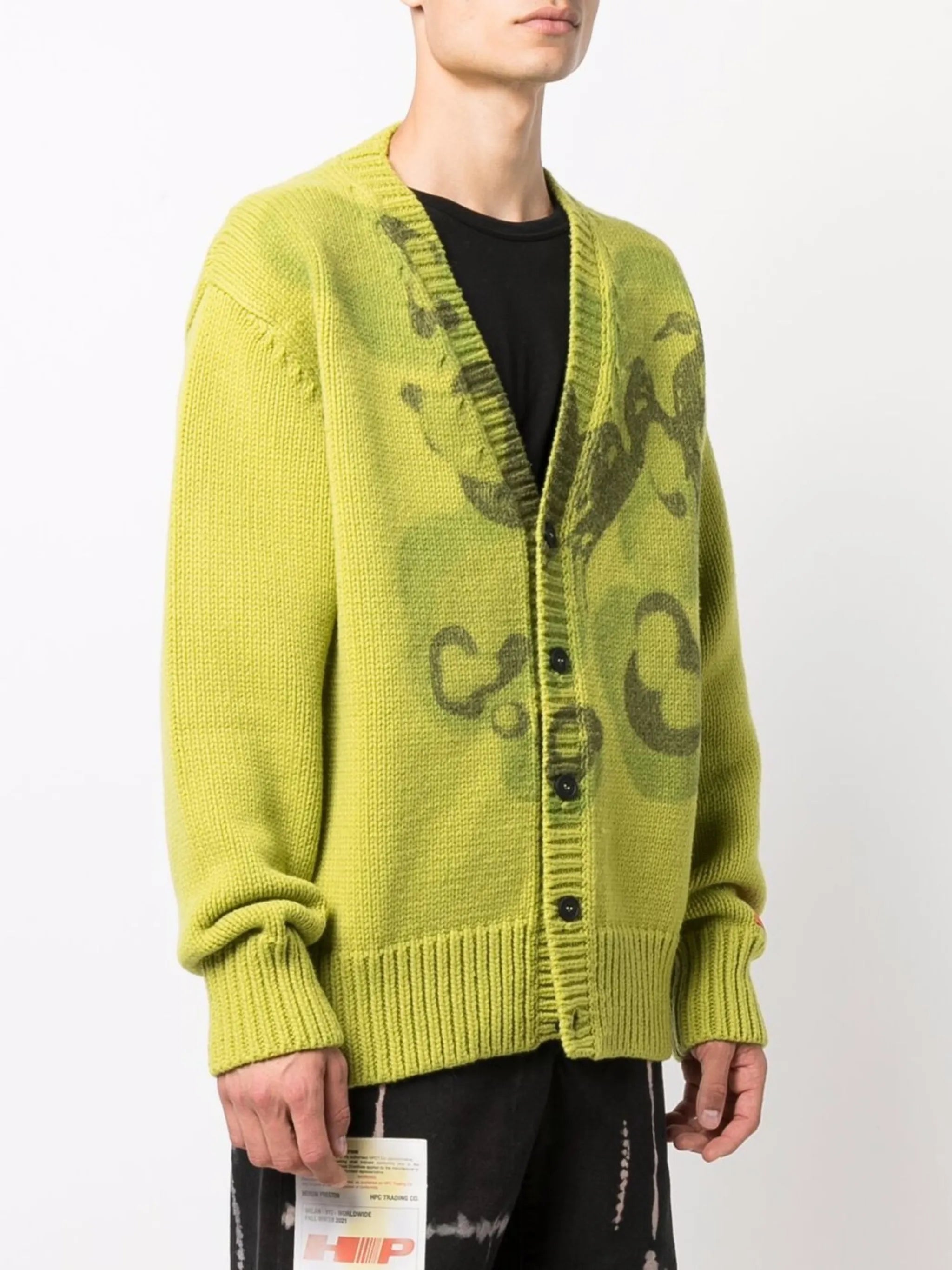 camouflage pattern knitted cardigan