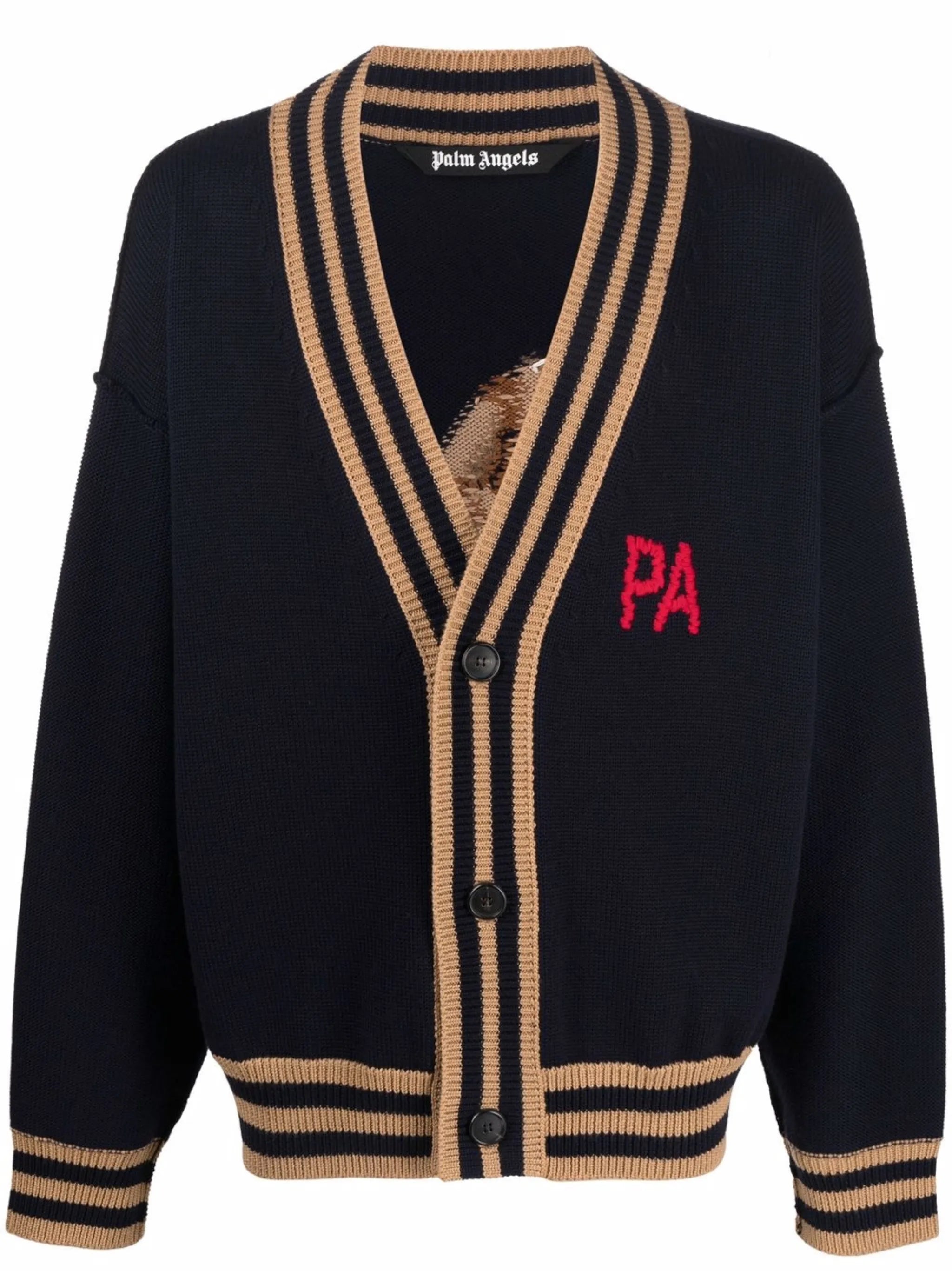 bear-motif cardigan