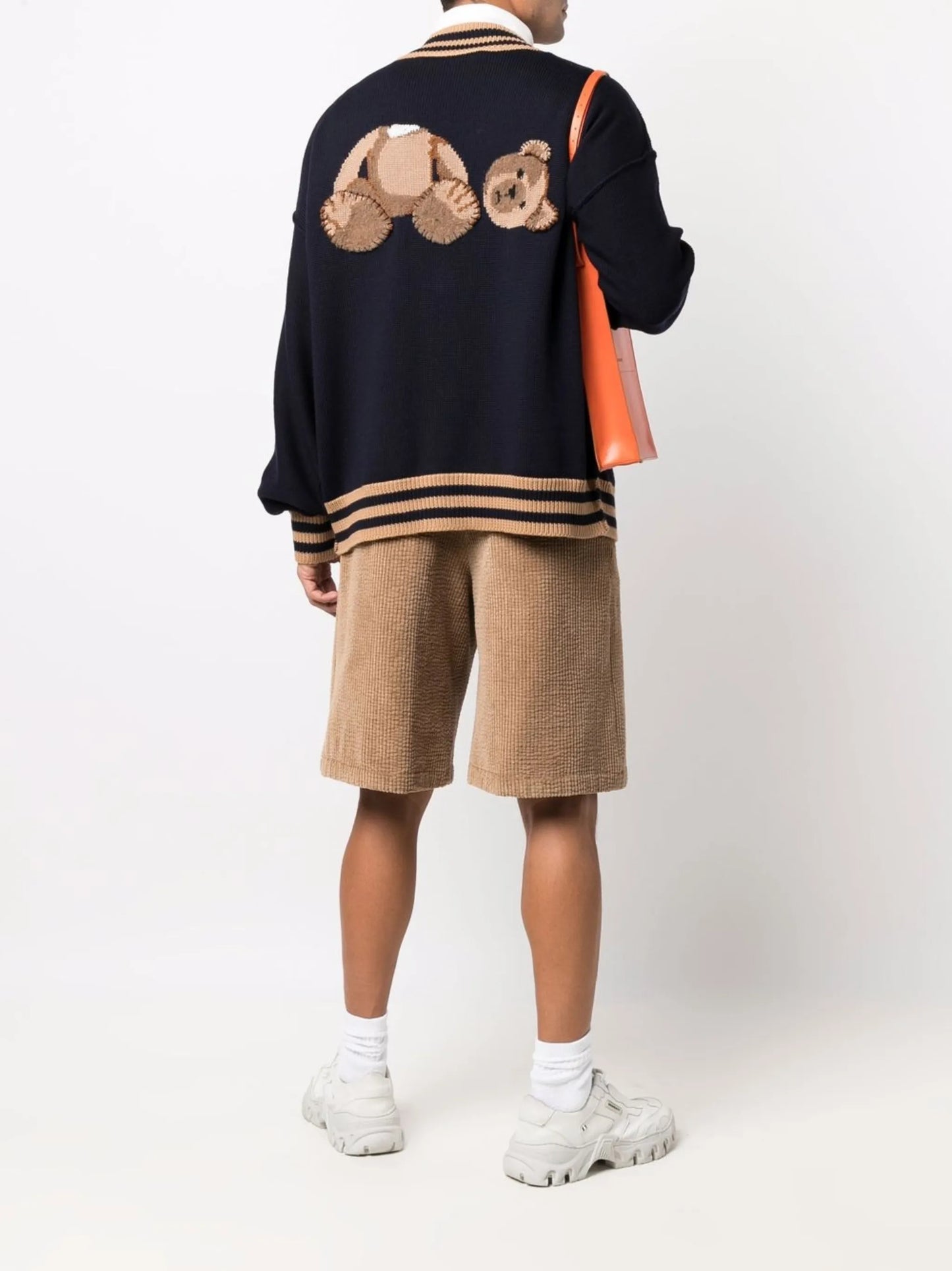 bear-motif cardigan