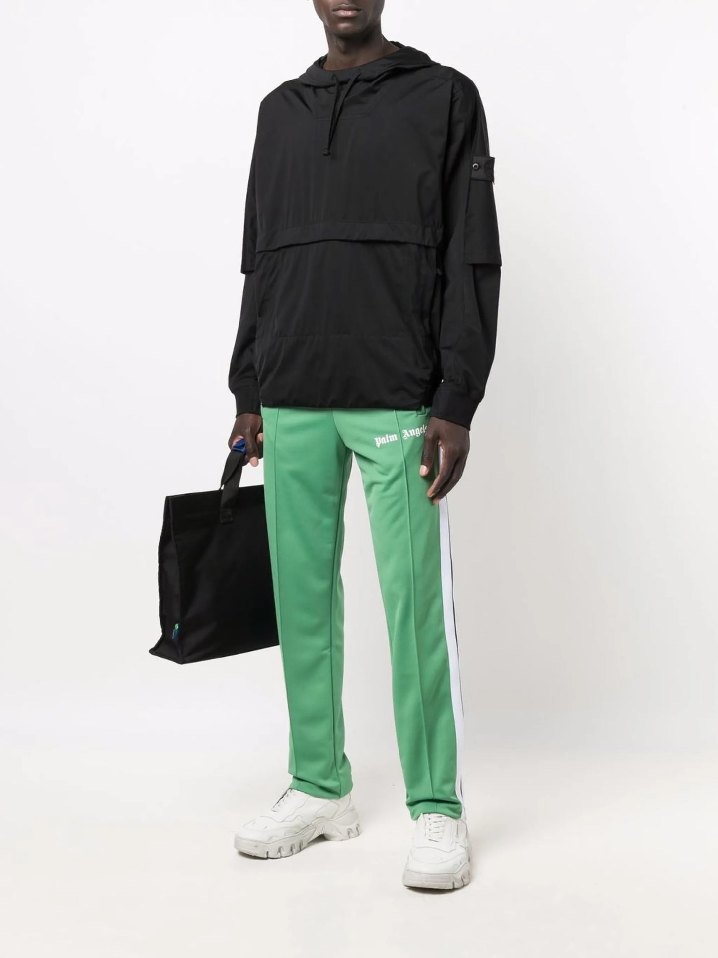 side-stripe logo-print track pants