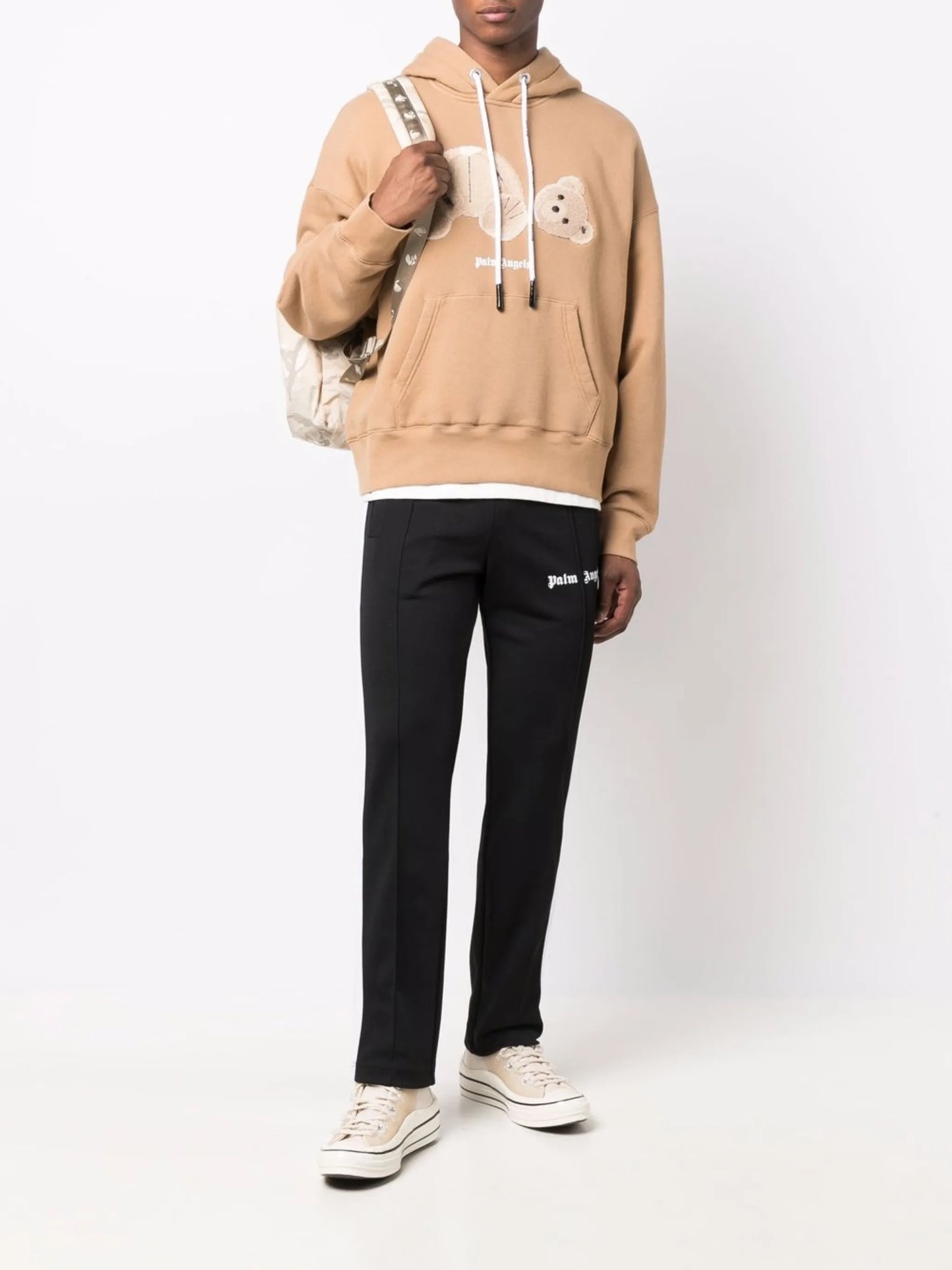 bear-print hoodie