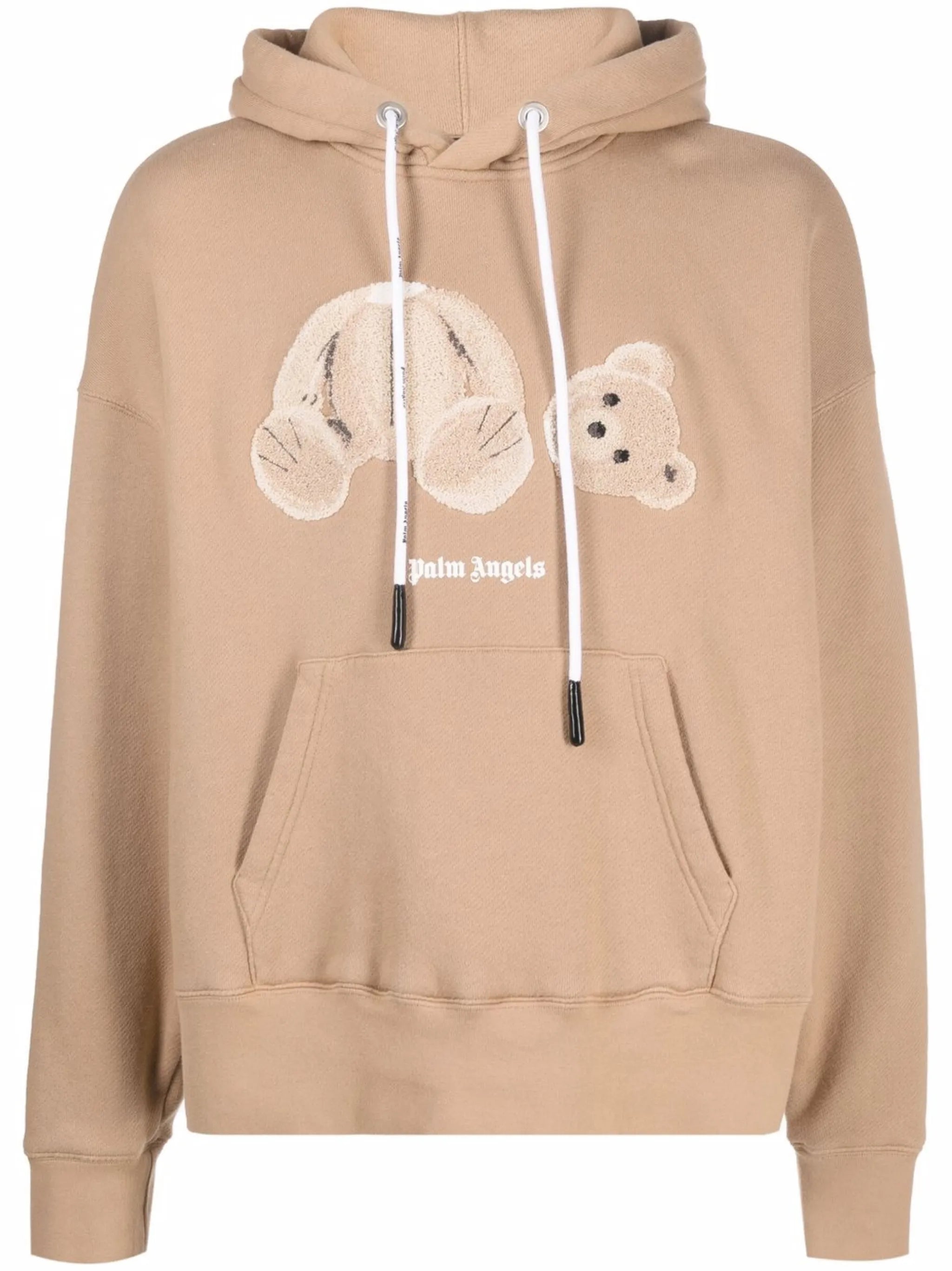 bear-print hoodie