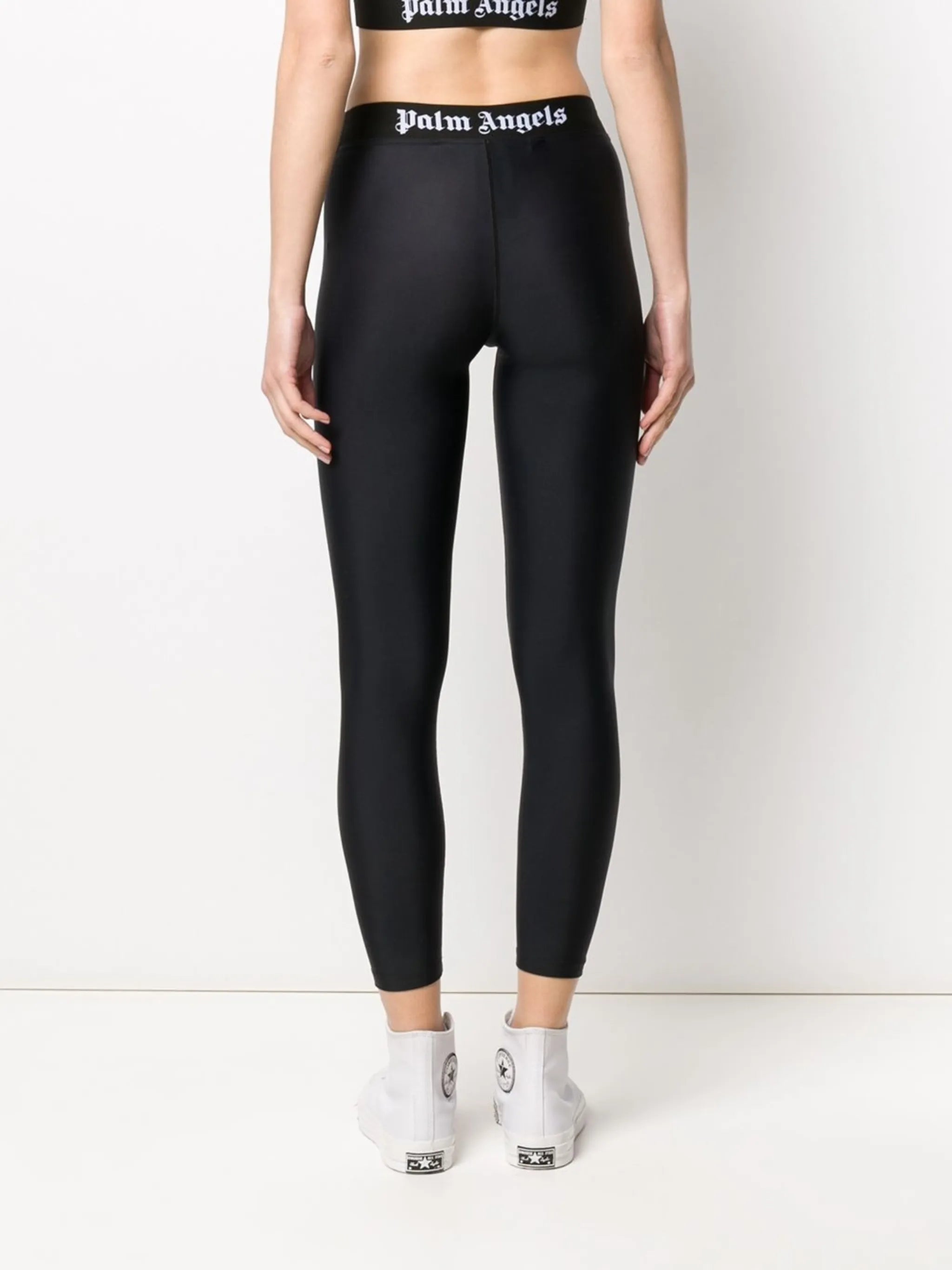 logo-waistband cropped legging