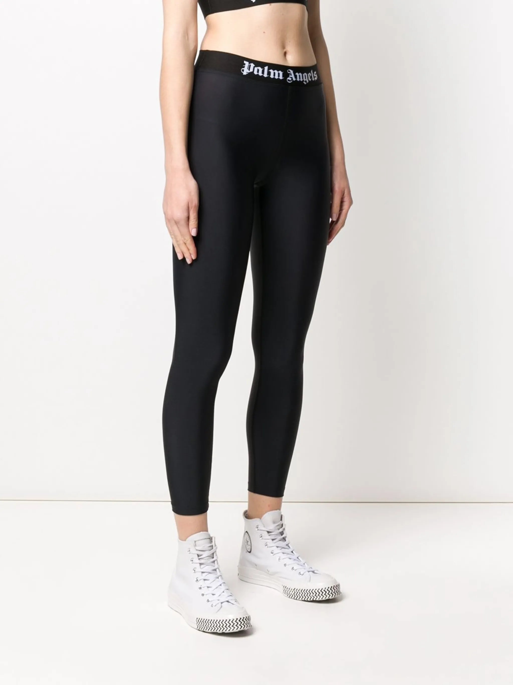 logo-waistband cropped legging