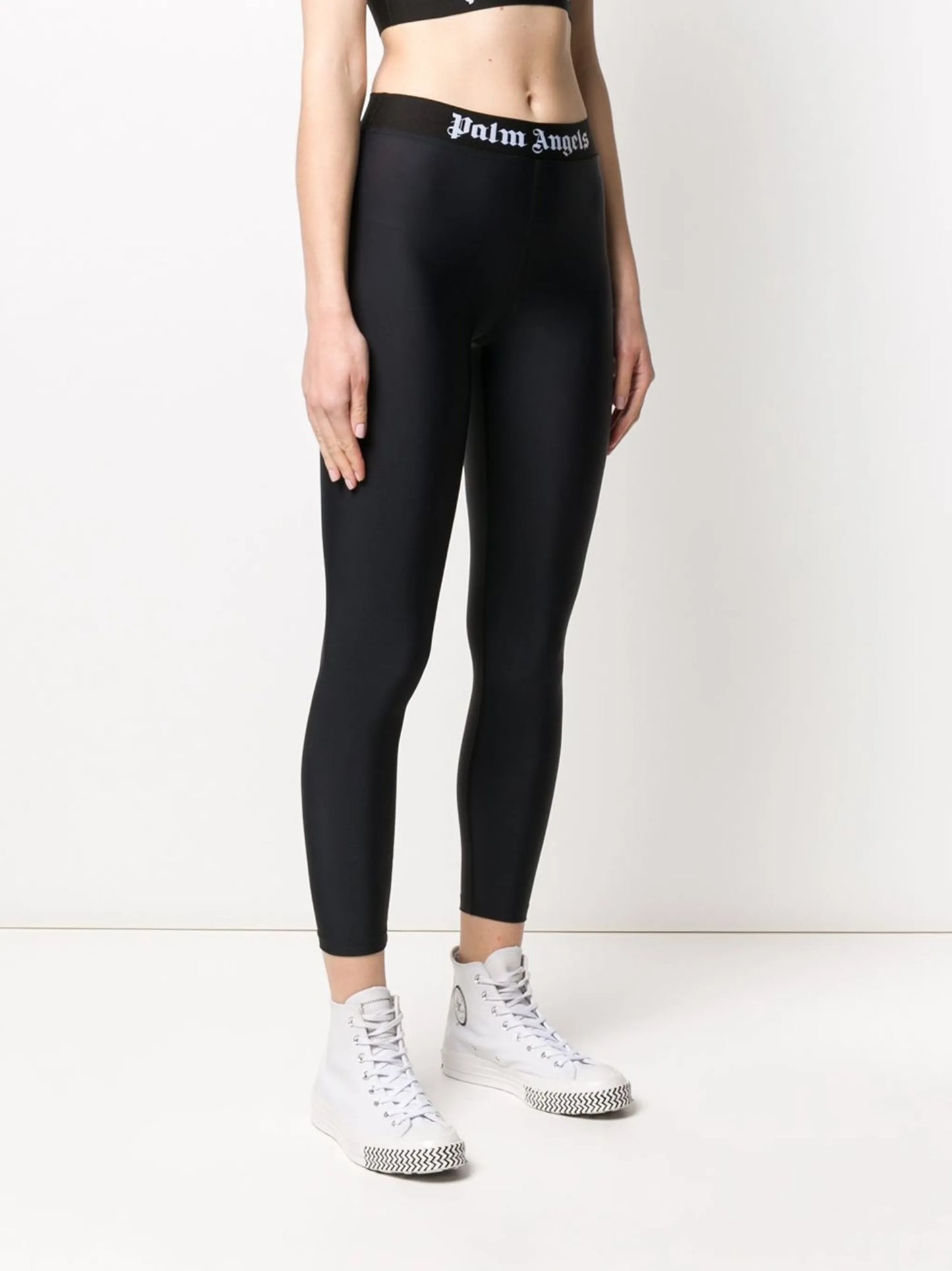 logo-waistband cropped legging