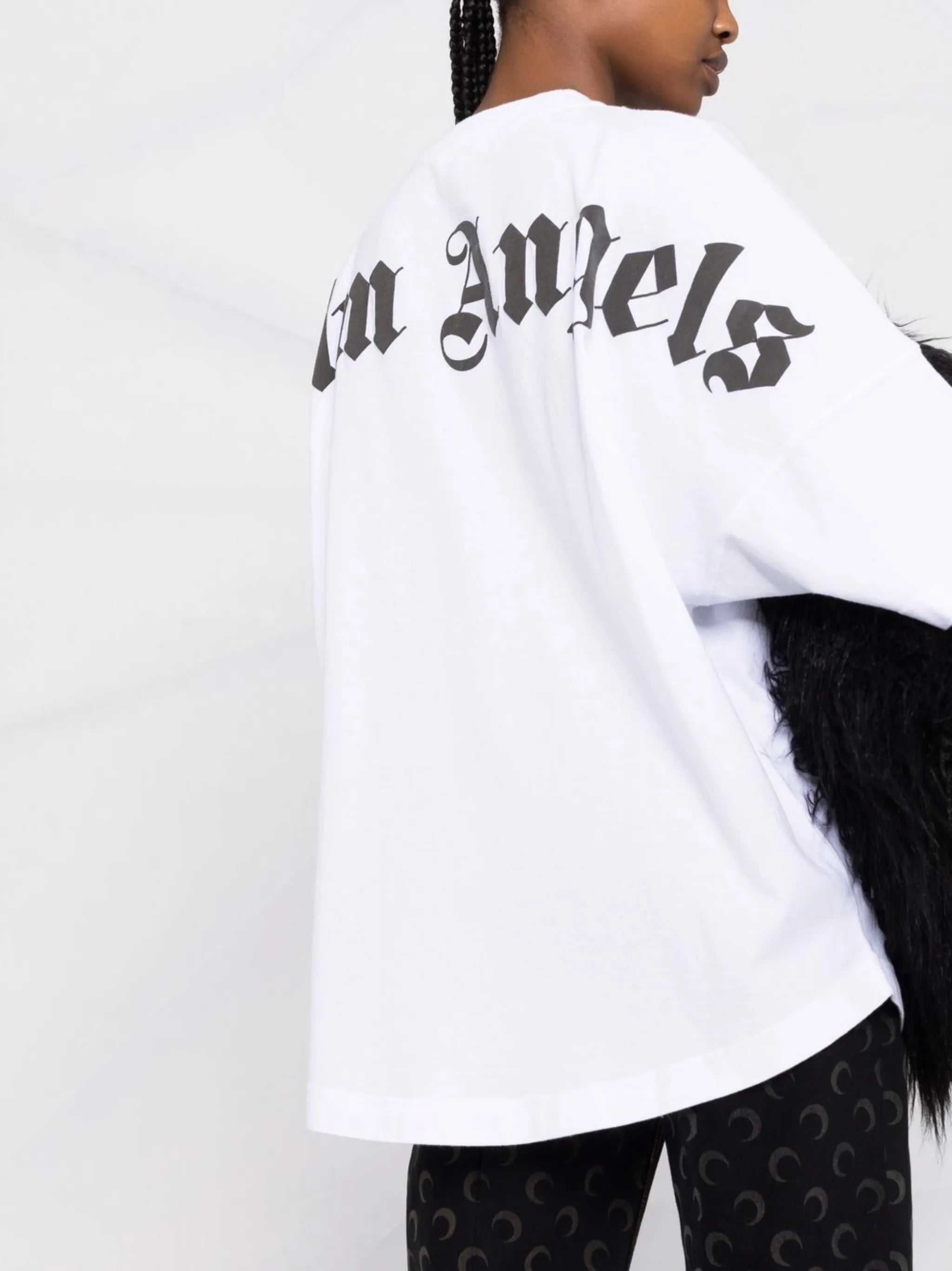 logo-print high-neck T-shirt