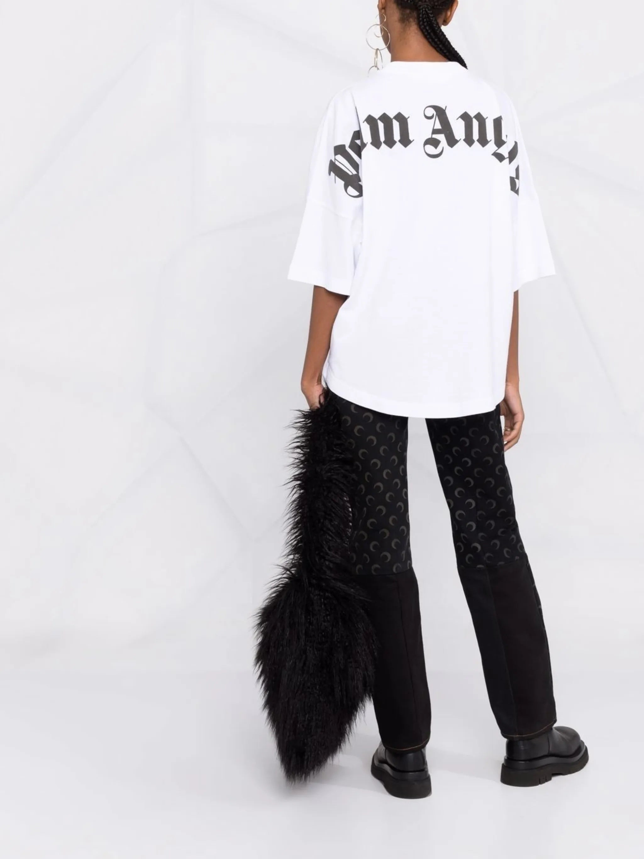 logo-print high-neck T-shirt