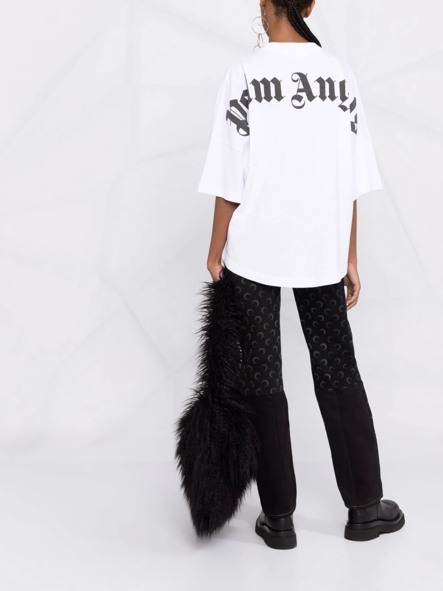 logo-print high-neck T-shirt