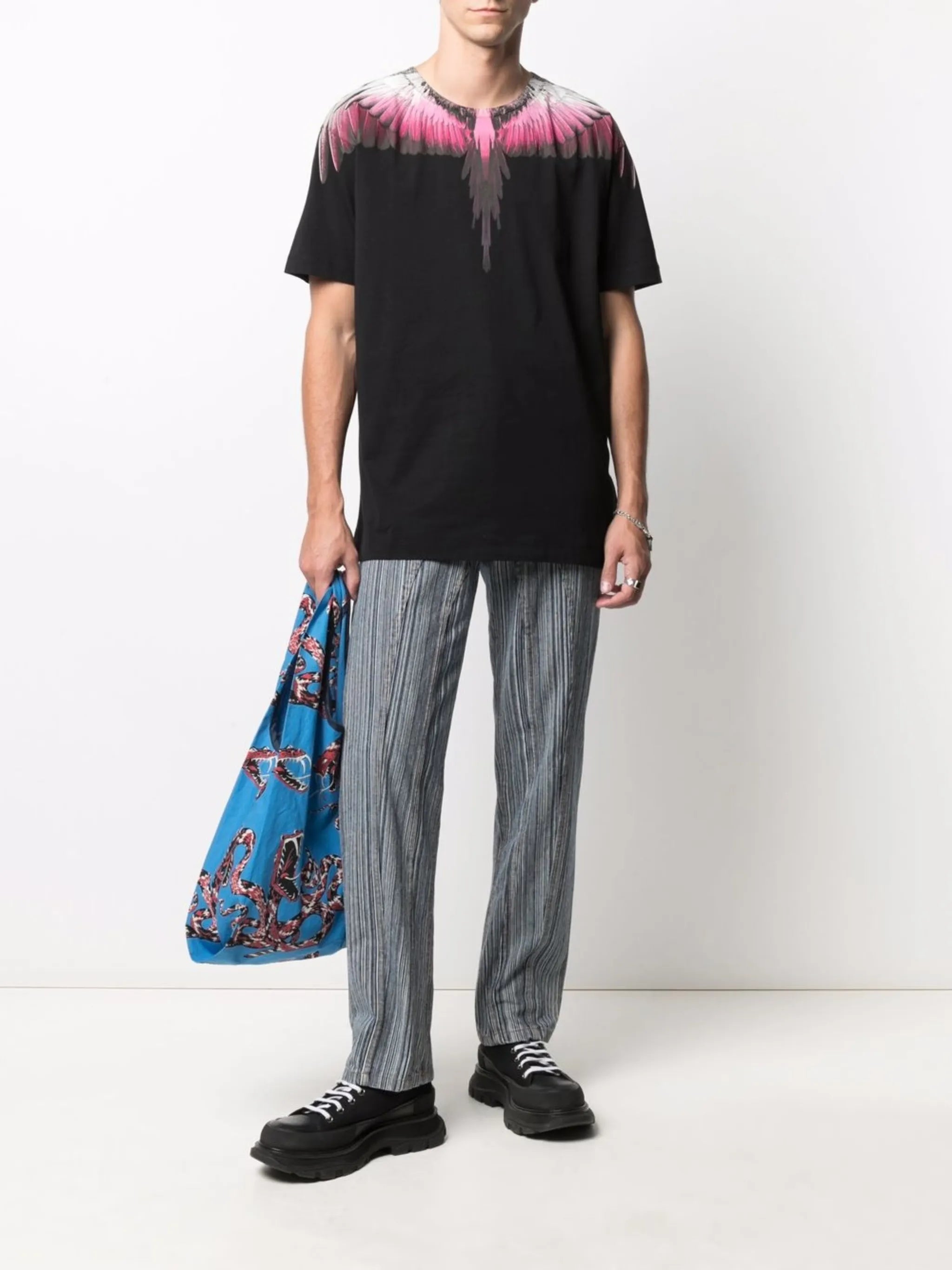 Wings-print cotton T-shirt