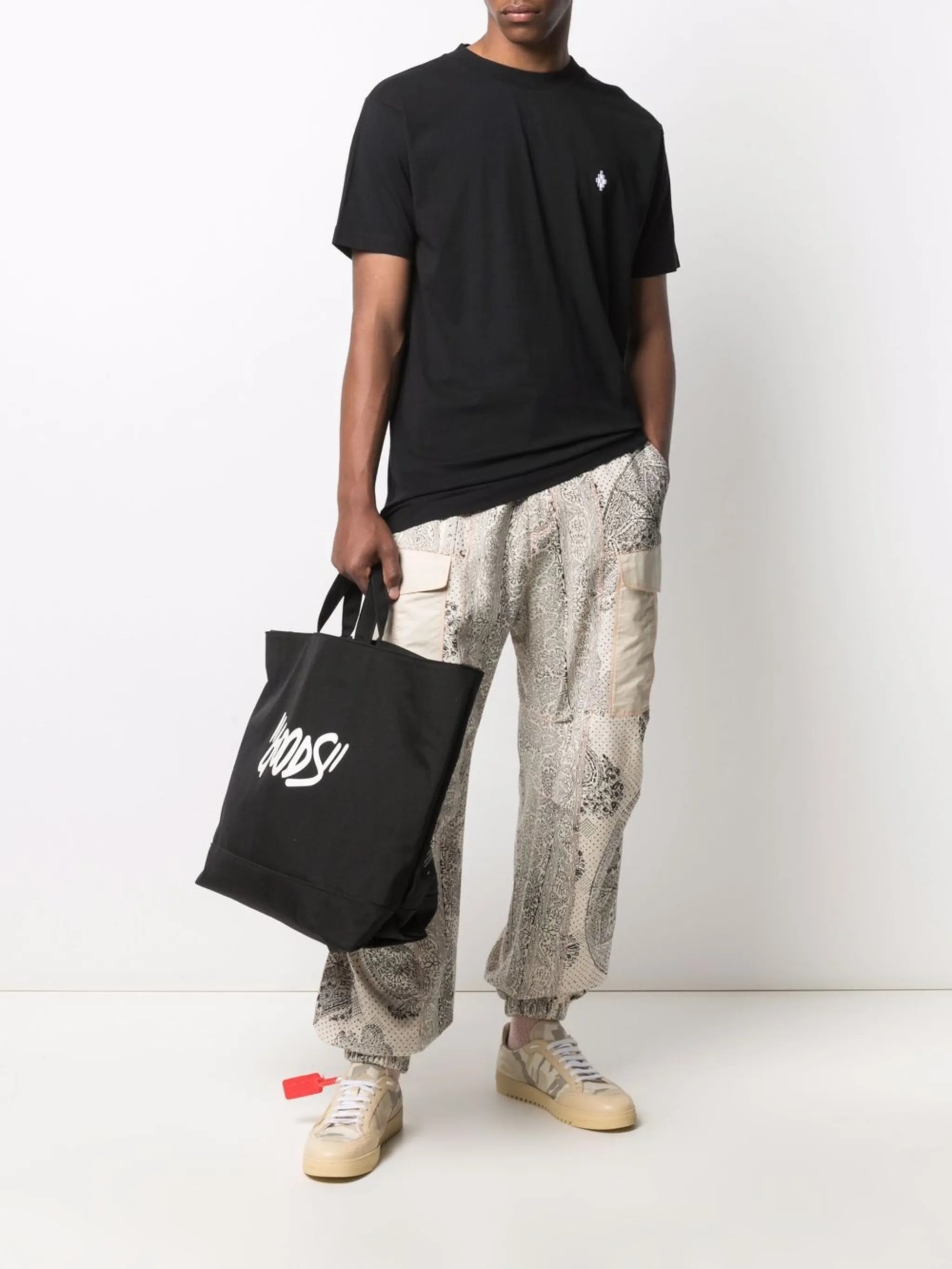 cross-motif cotton T-shirt