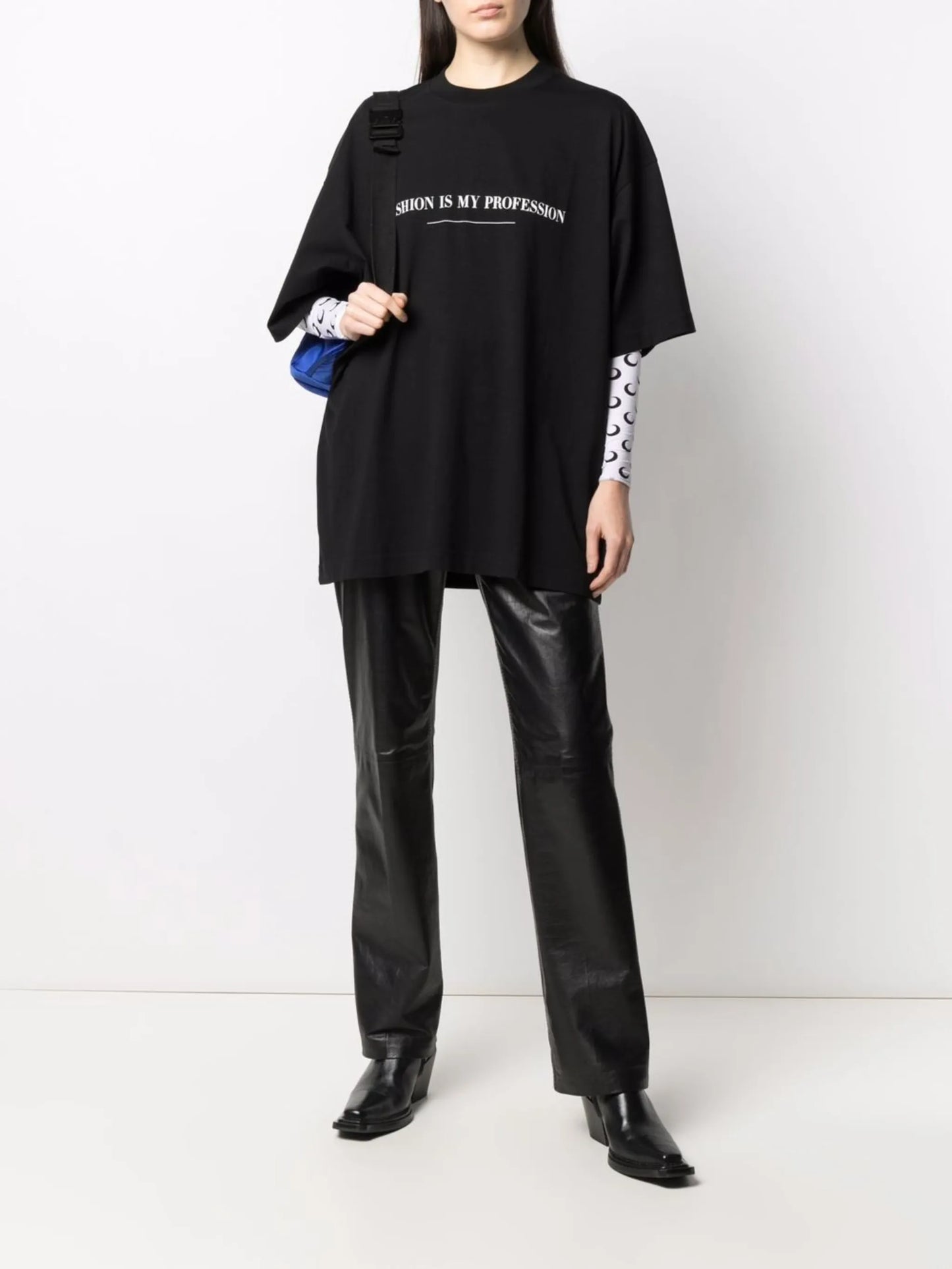 slogan-print cotton T-shirt