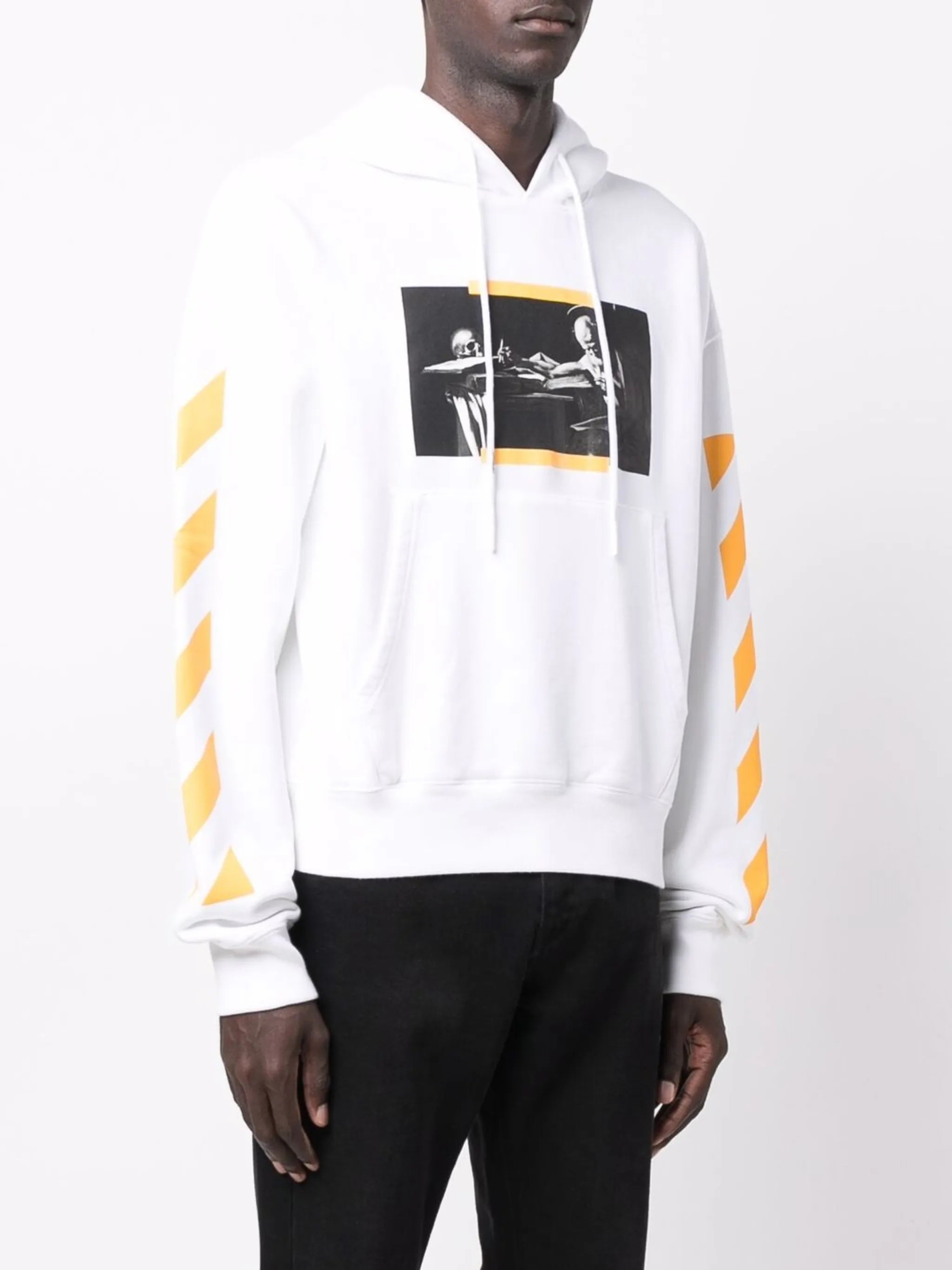 Caravaggio painting Diag-stripe hoodie