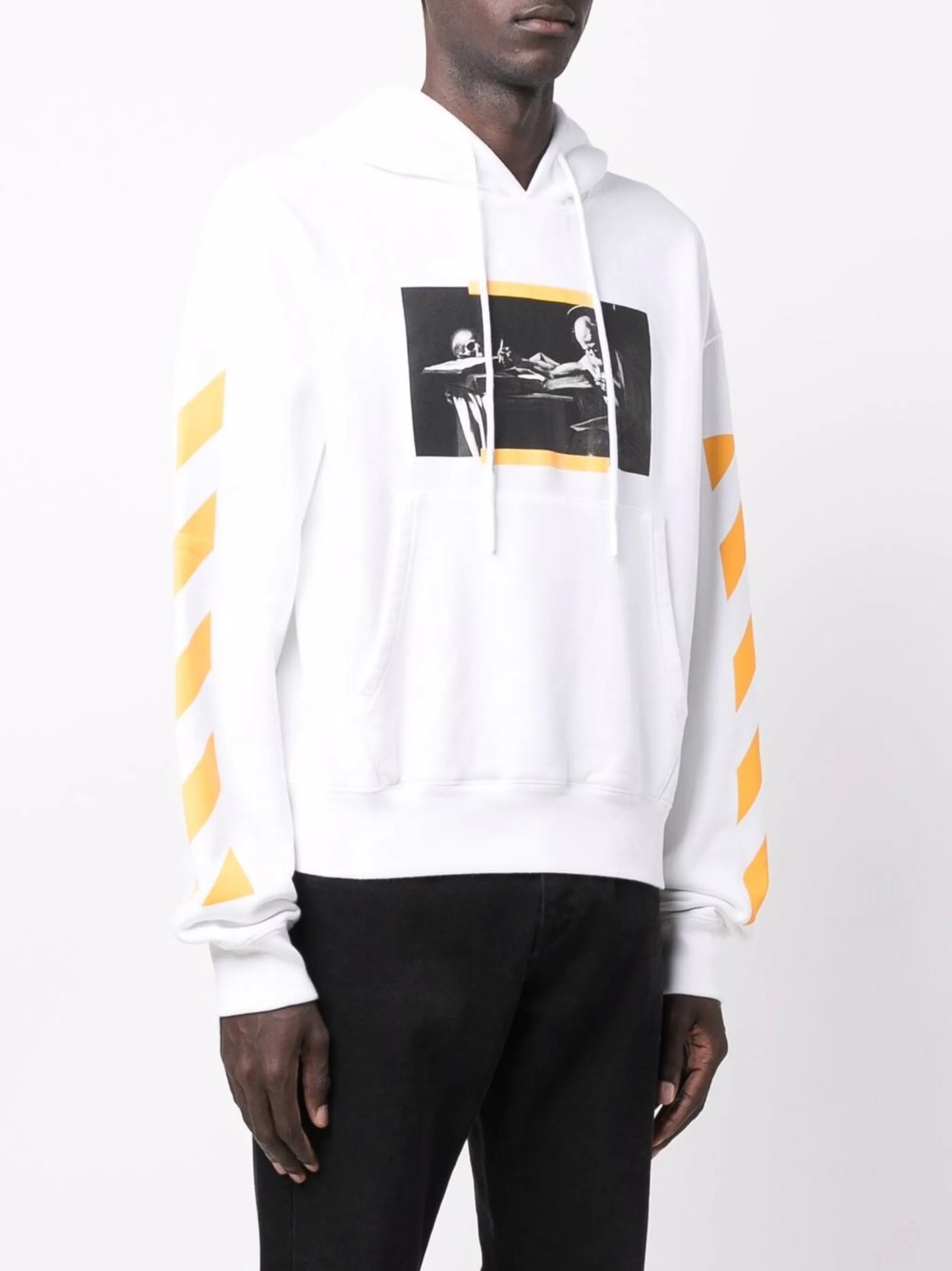 Caravaggio painting Diag-stripe hoodie