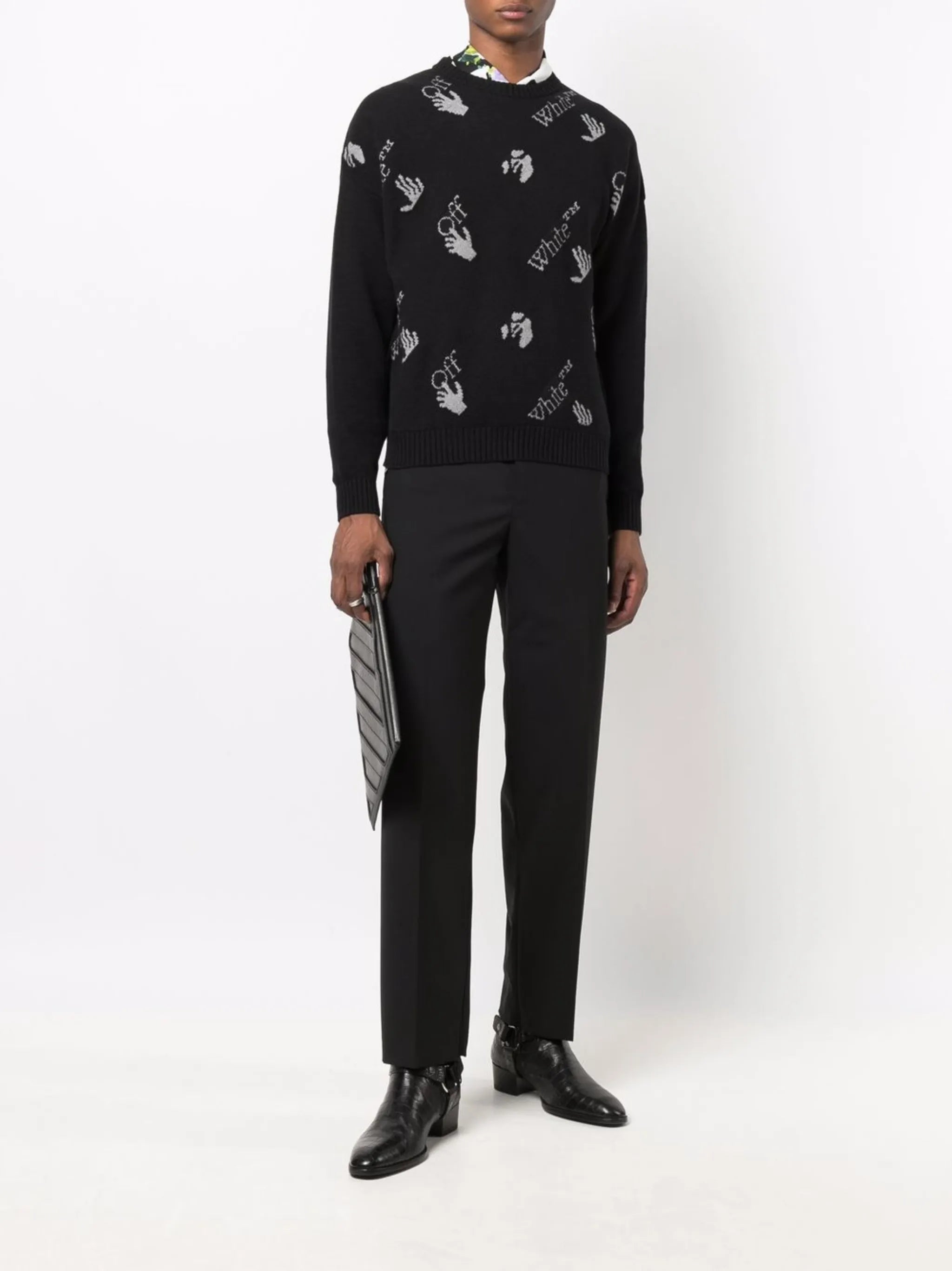 zip detail tailored trousers