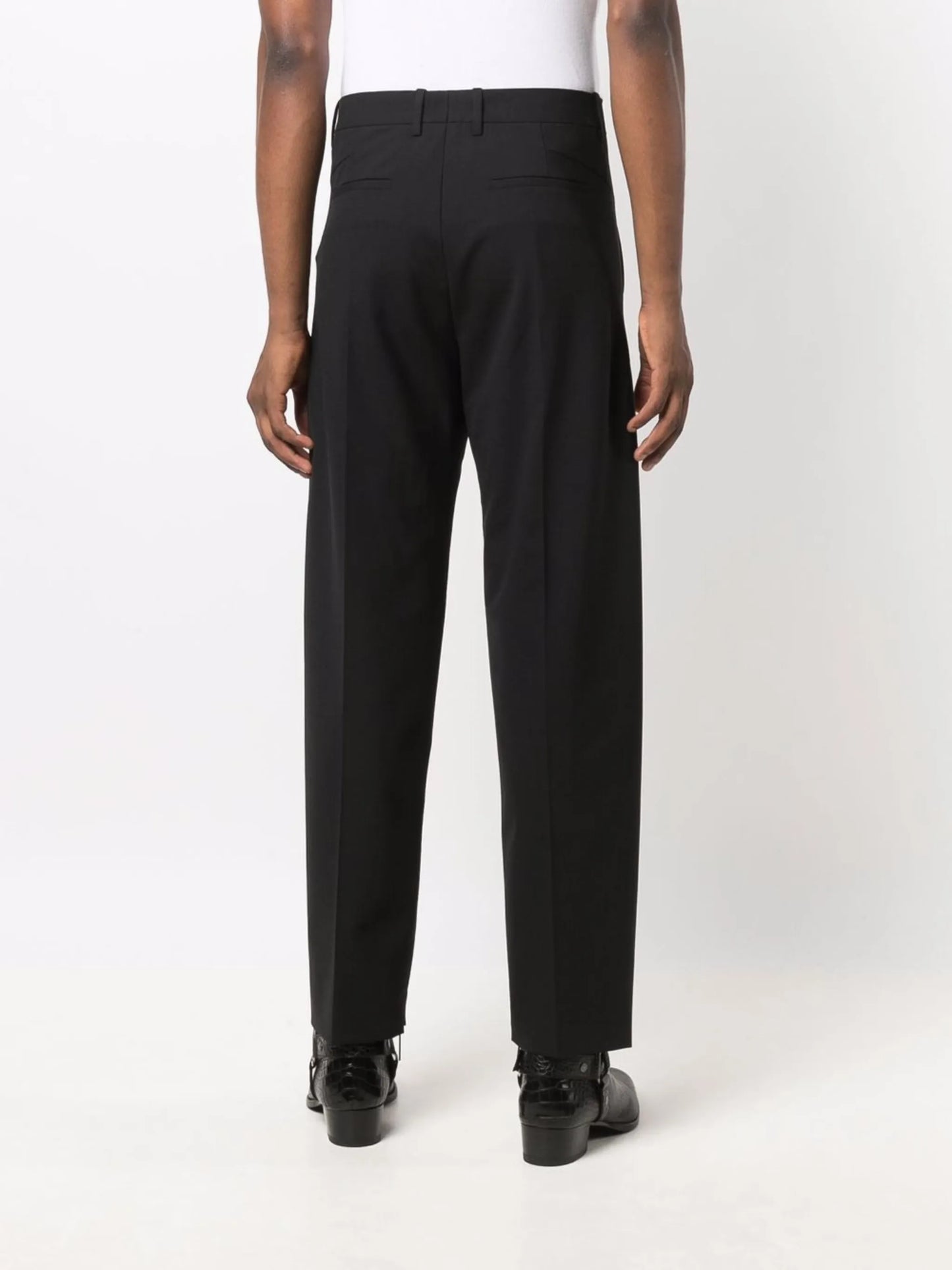 zip detail tailored trousers