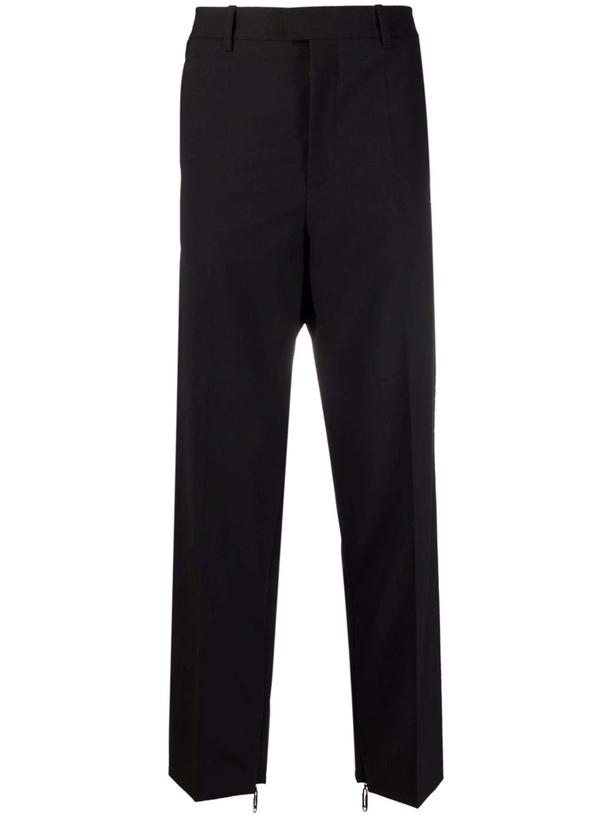 zip detail tailored trousers