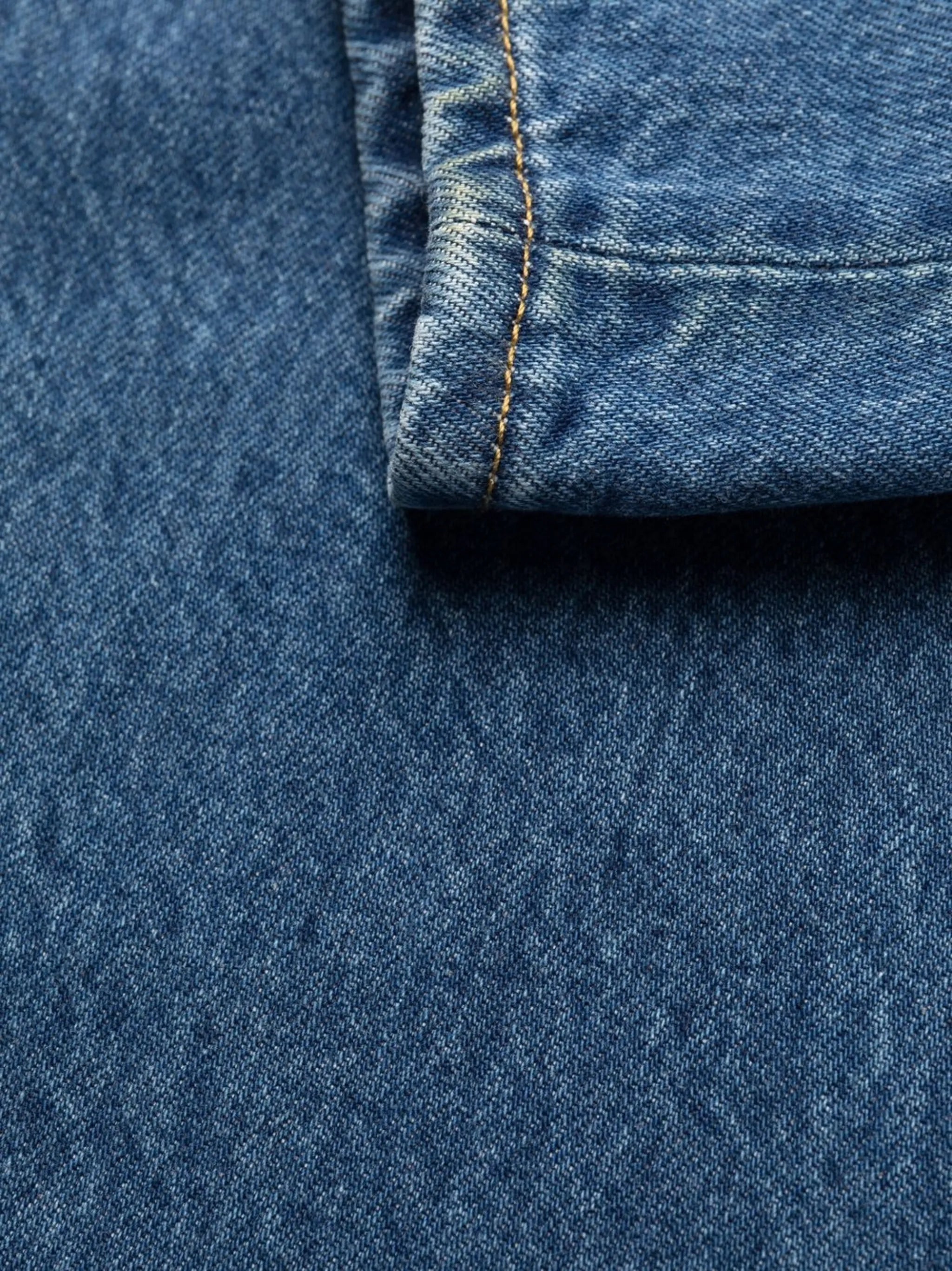 straight-cut denim jeans