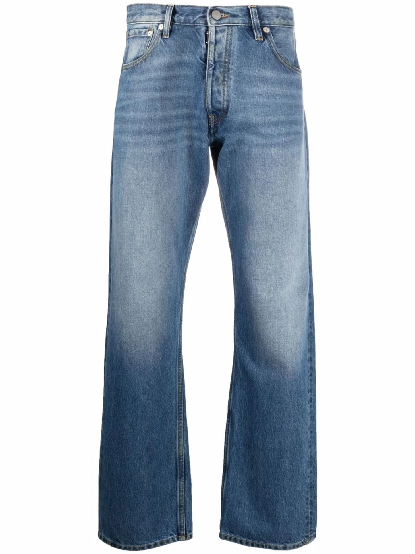 straight-cut denim jeans