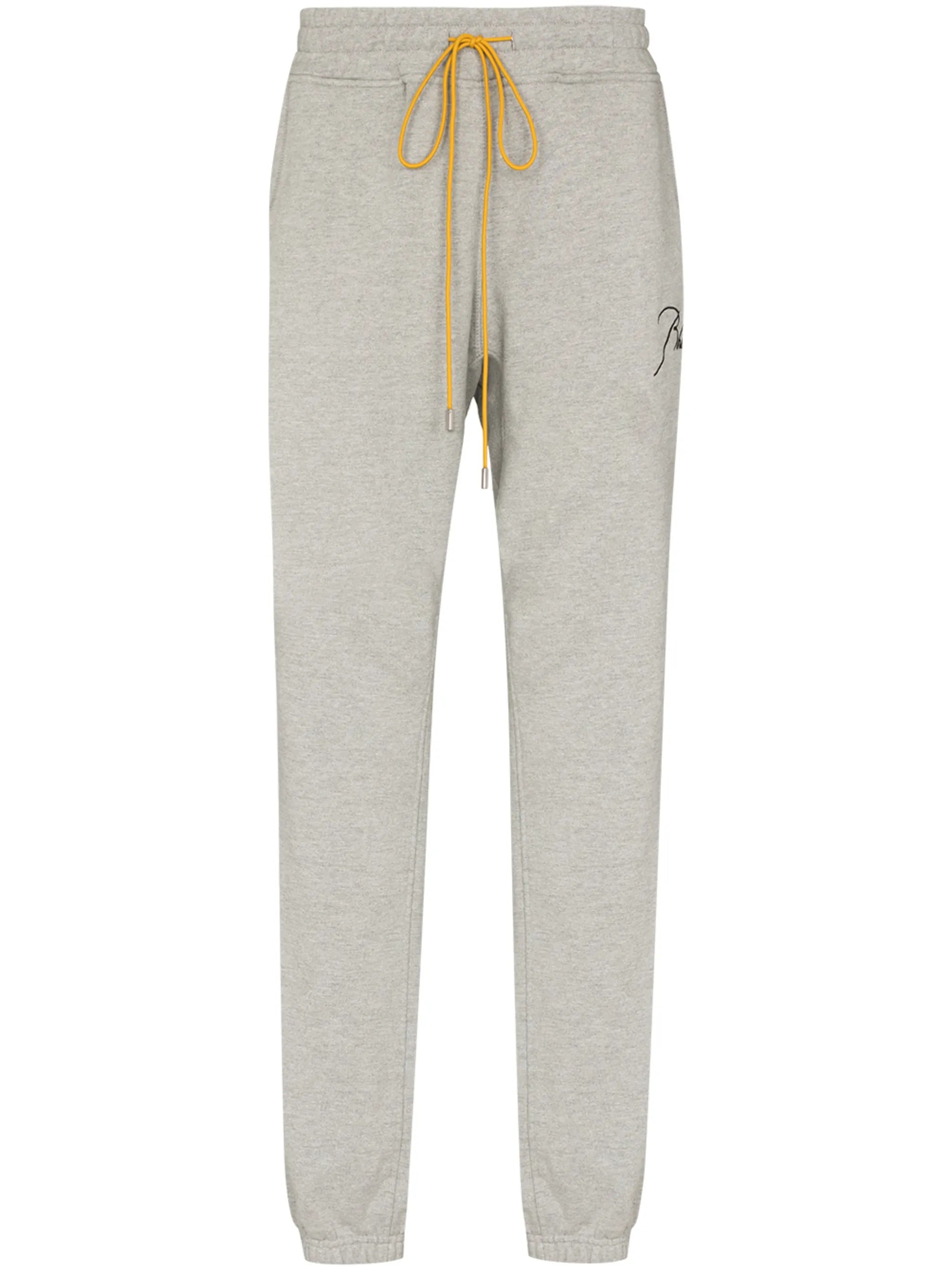 embroidered logo drawstring track pants