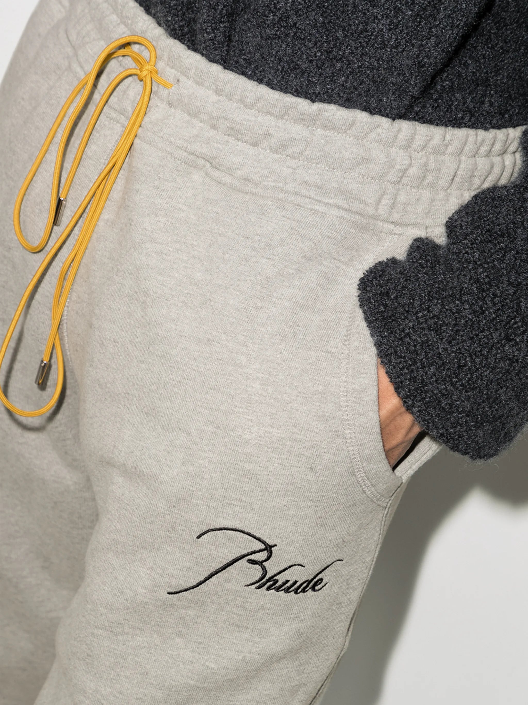 embroidered logo drawstring track pants