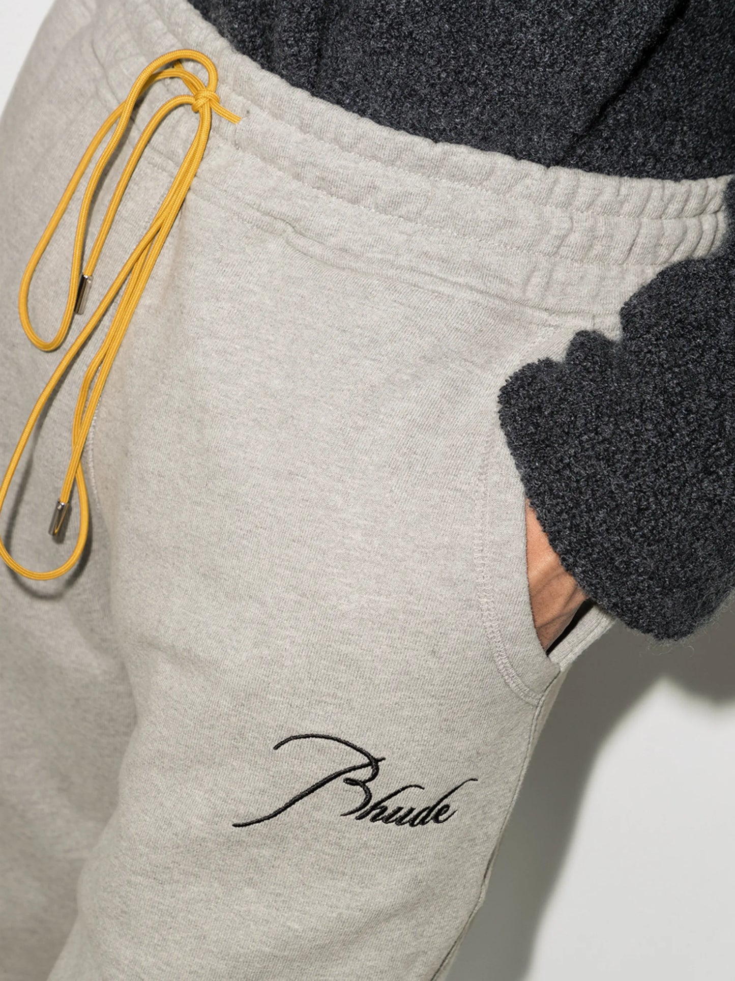 embroidered logo drawstring track pants