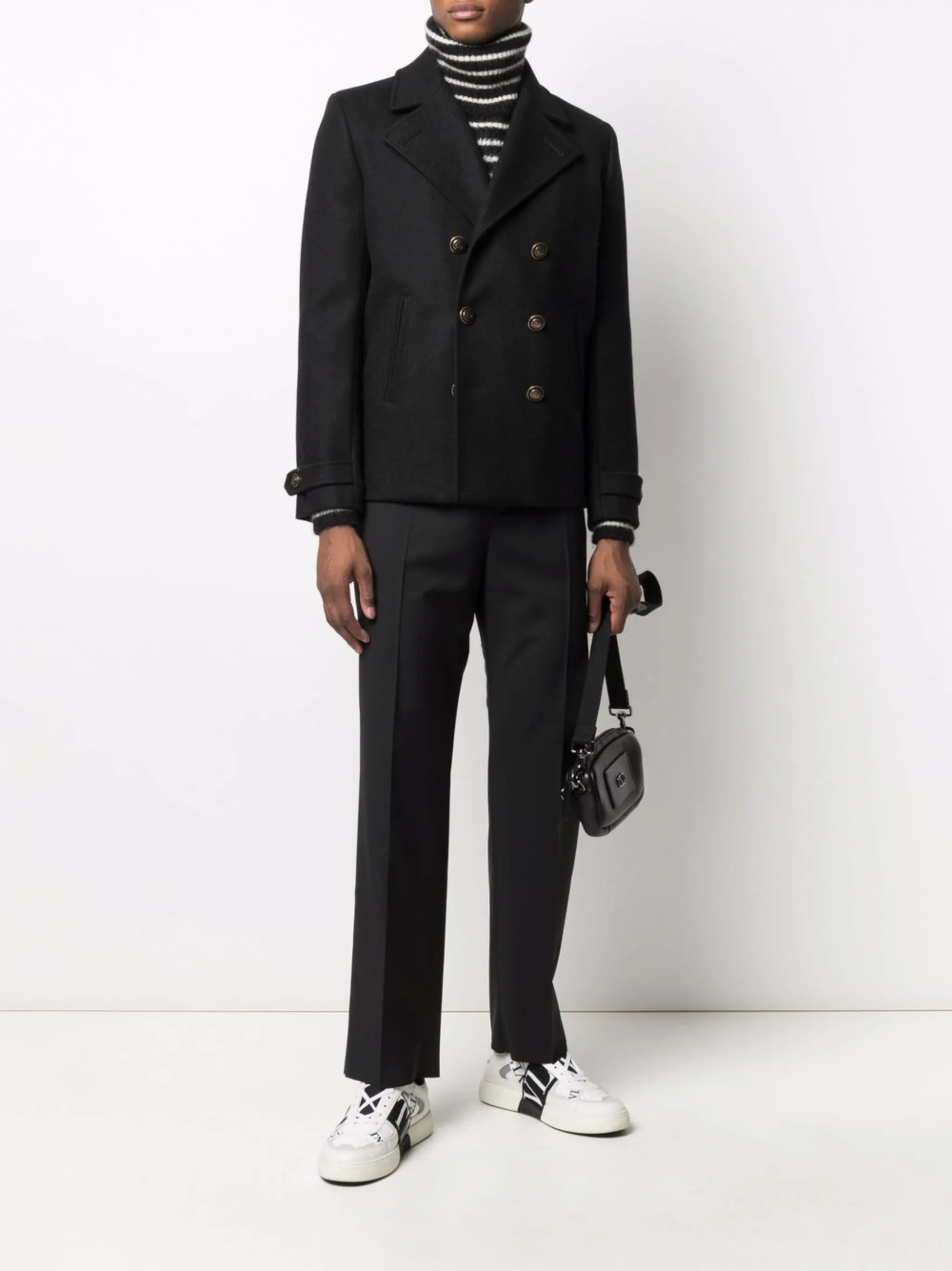 straight-leg tailored trousers